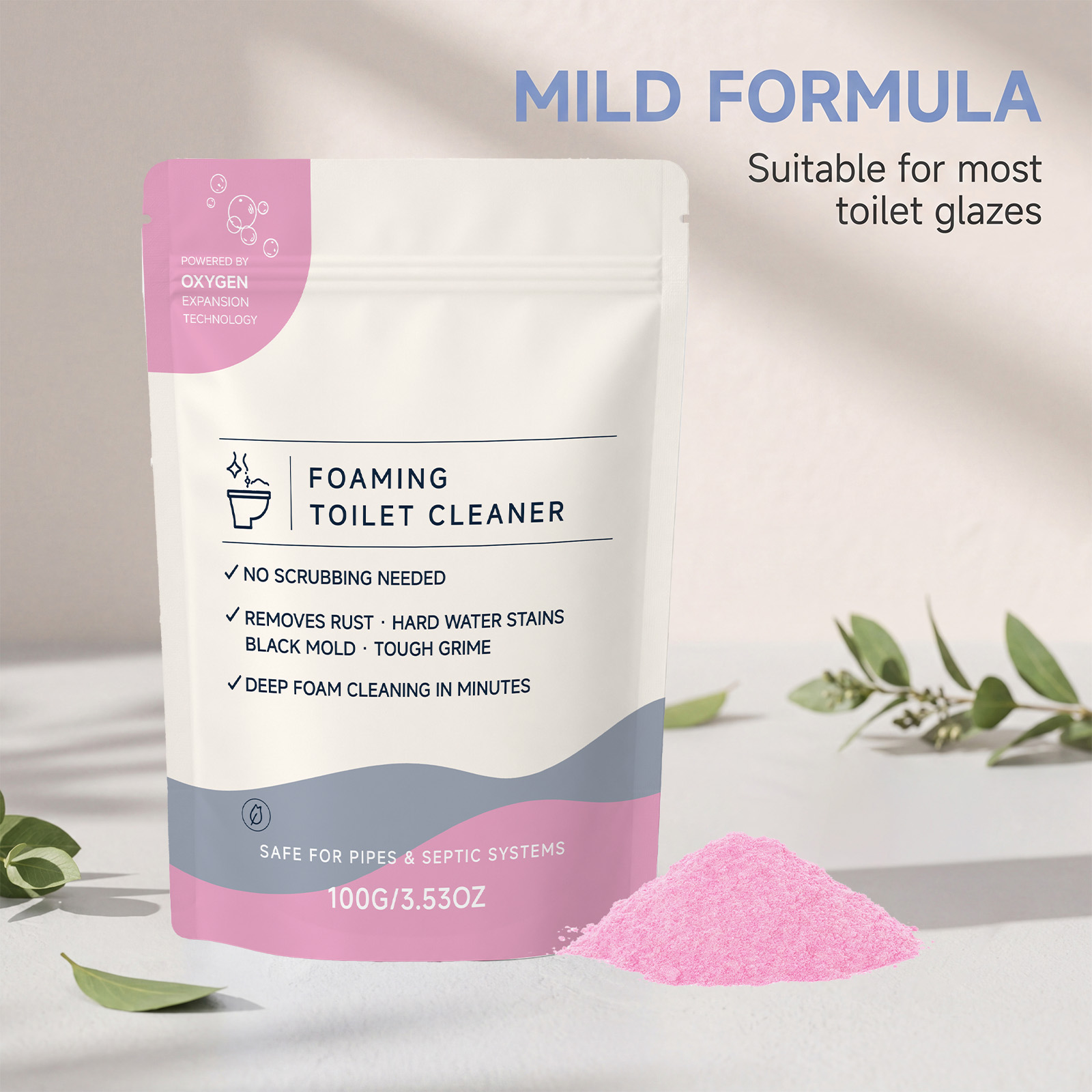 Foam Toilet Cleaner Purple Clean Daily Washing Scale Removal Reduce Odor Fresh Fragrance Bathroom Closestool