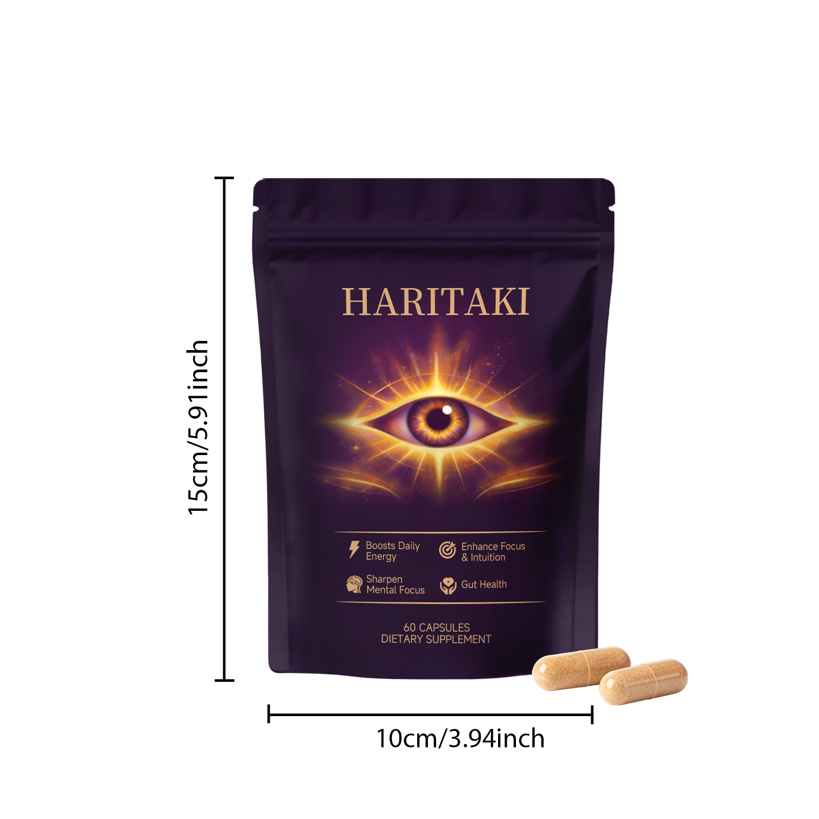 Chebula Capsule Mild Ingredients Nourishing Supplement Protect Intestines Fit Daily Diet Body Comfort Care Support Gentle Nutrition Care Aid