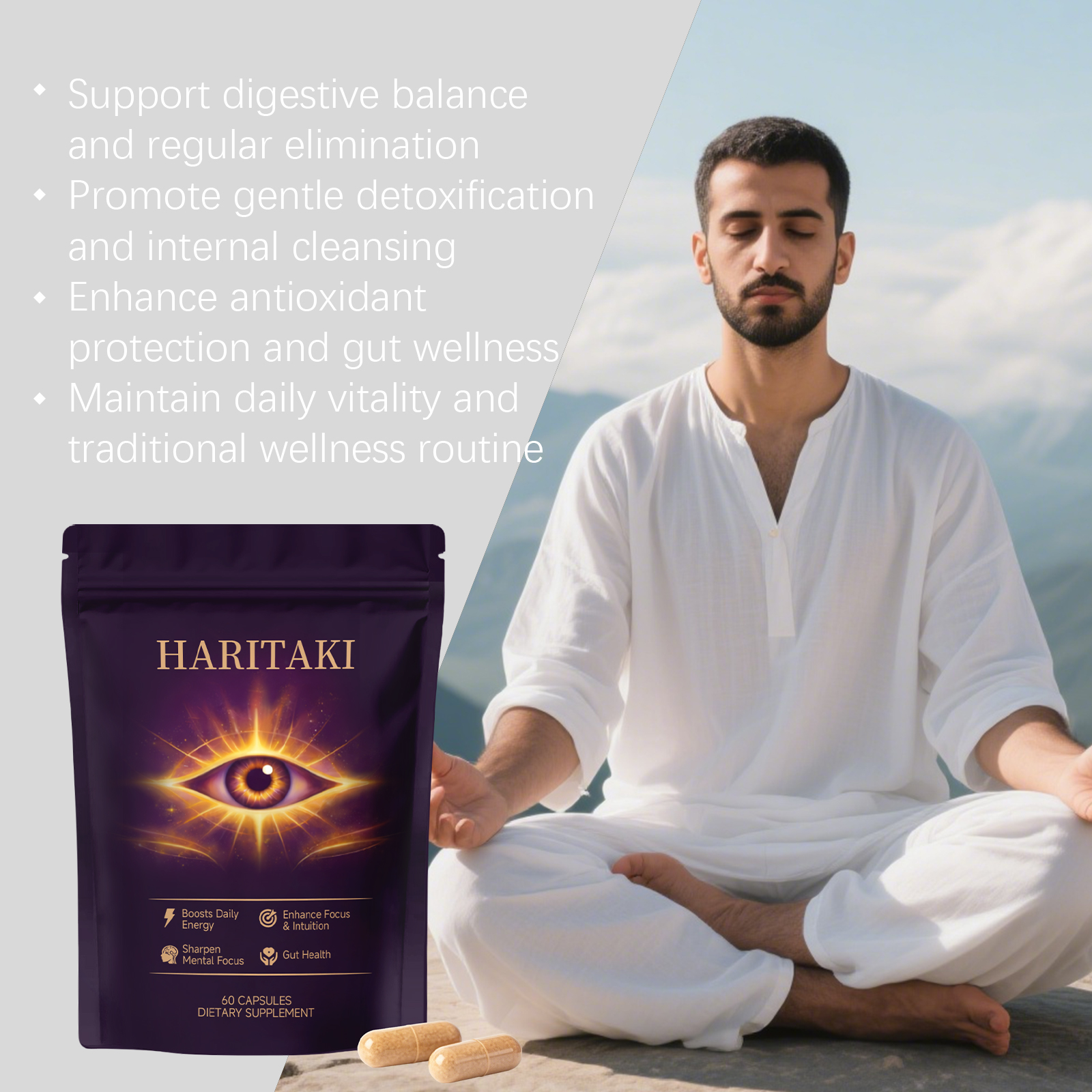 Chebula Capsule Mild Ingredients Nourishing Supplement Protect Intestines Fit Daily Diet Body Comfort Care Support Gentle Nutrition Care Aid