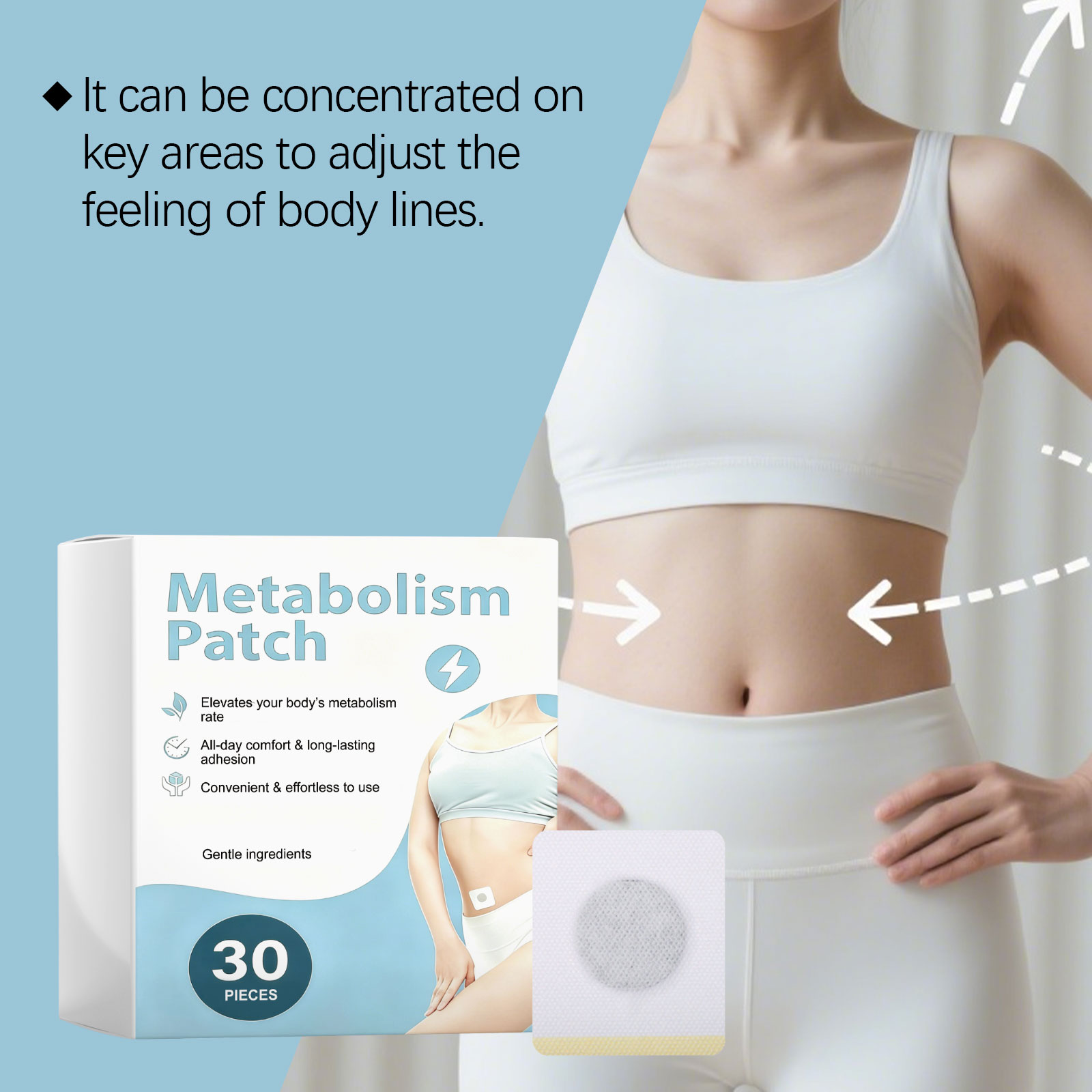 Mild Body Patch Nonwoven Fabric Light Breathable Cool Skin Friendly Body Care Patch