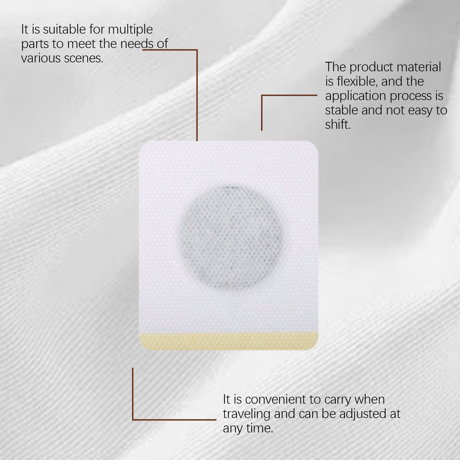 Mild Body Patch Nonwoven Fabric Light Breathable Cool Skin Friendly Body Care Patch