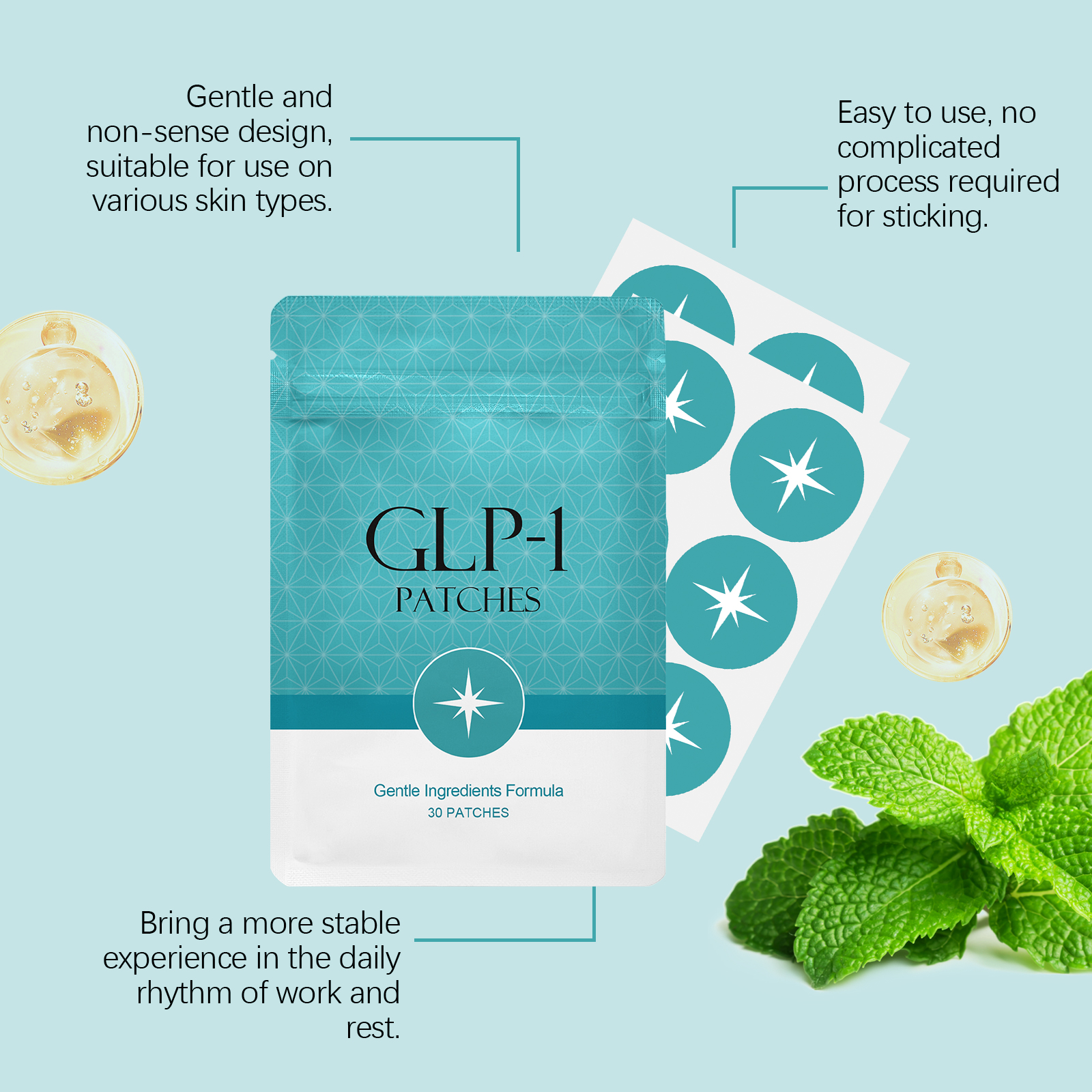 Body Care Patch Mild Nourishing Light Fit Portable Handy Easy Ready For Body Skin