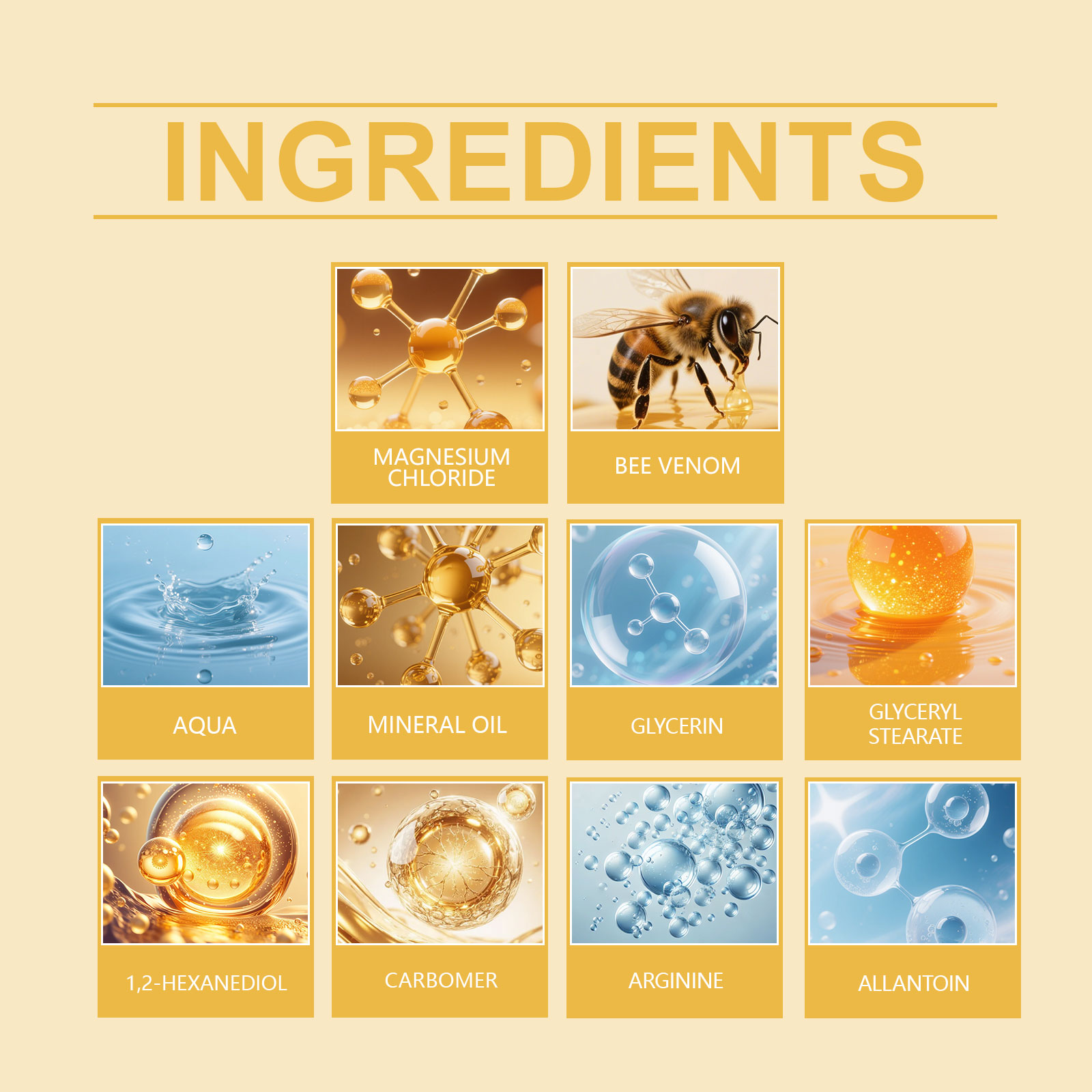 Bee Venom Joint Care Cream Soft Cream Texture Gentle Moisturizing Mild Nonirritating Massage Joint Comfort Body