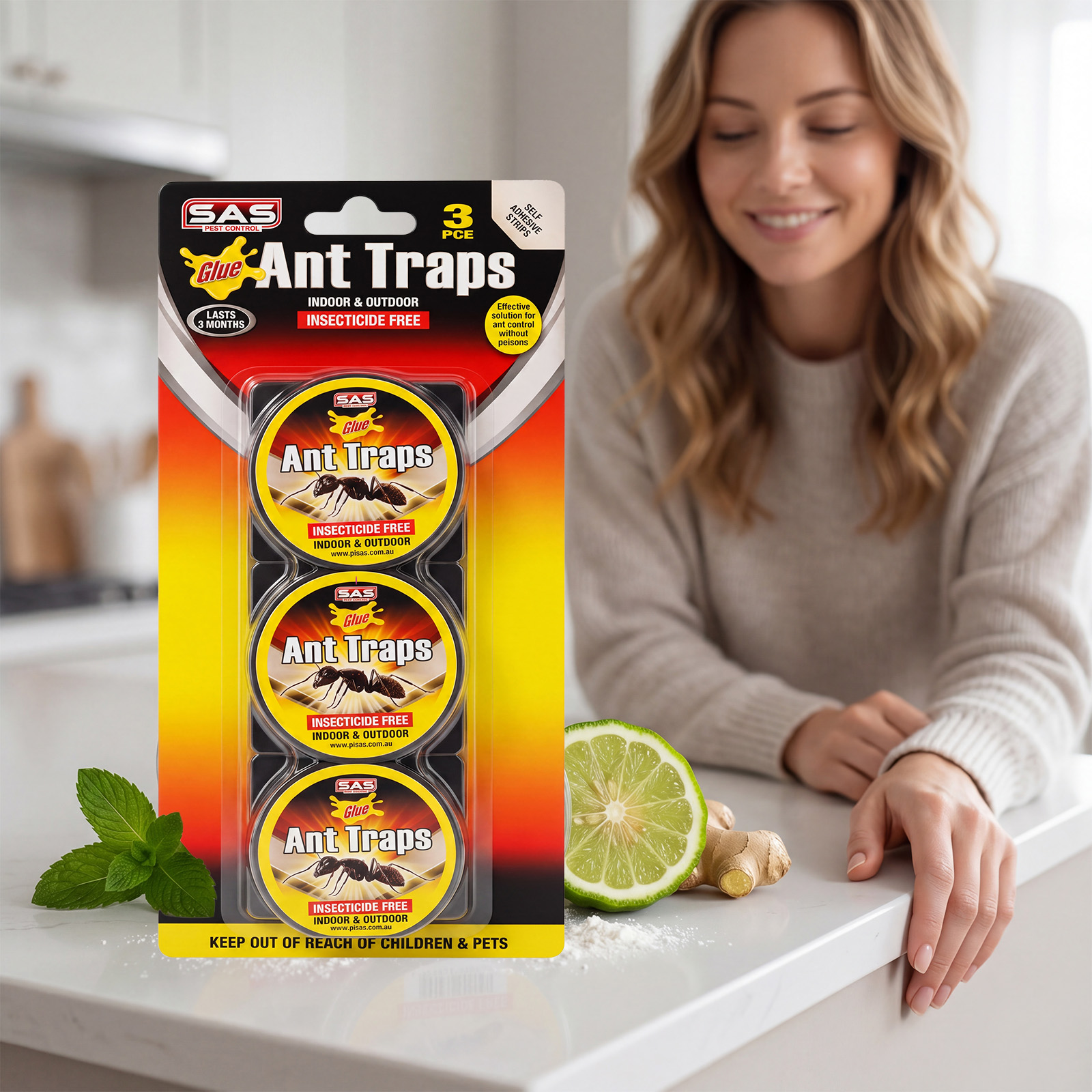 Ant Trap Box Household Kitchen Living Room Toilet Ant Bait Easy Operation Capture Repel Universal Box