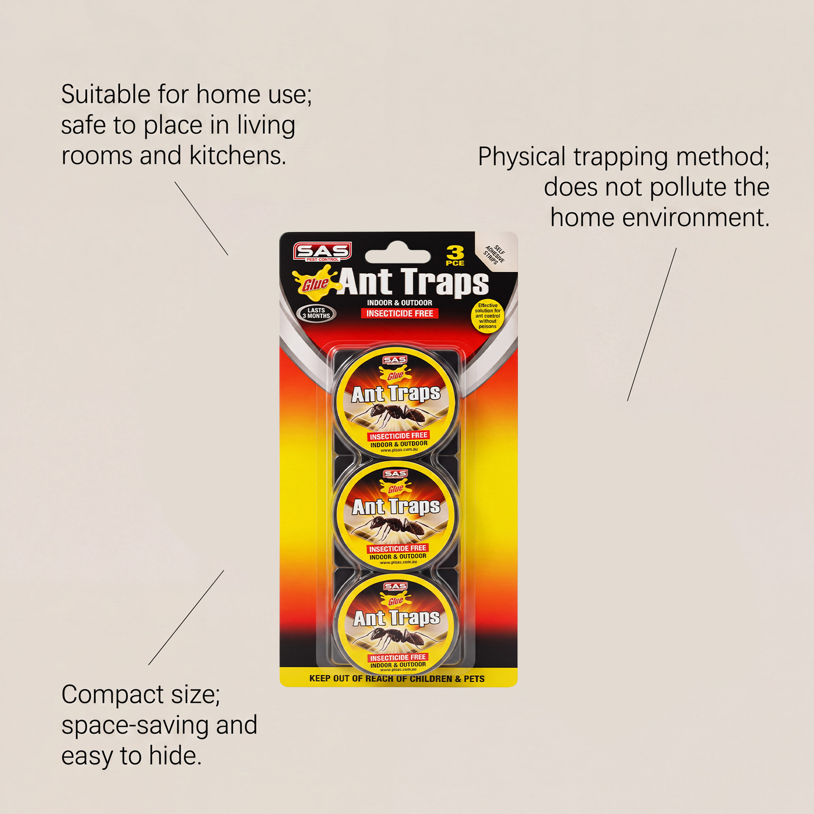 Ant Trap Box Household Kitchen Living Room Toilet Ant Bait Easy Operation Capture Repel Universal Box