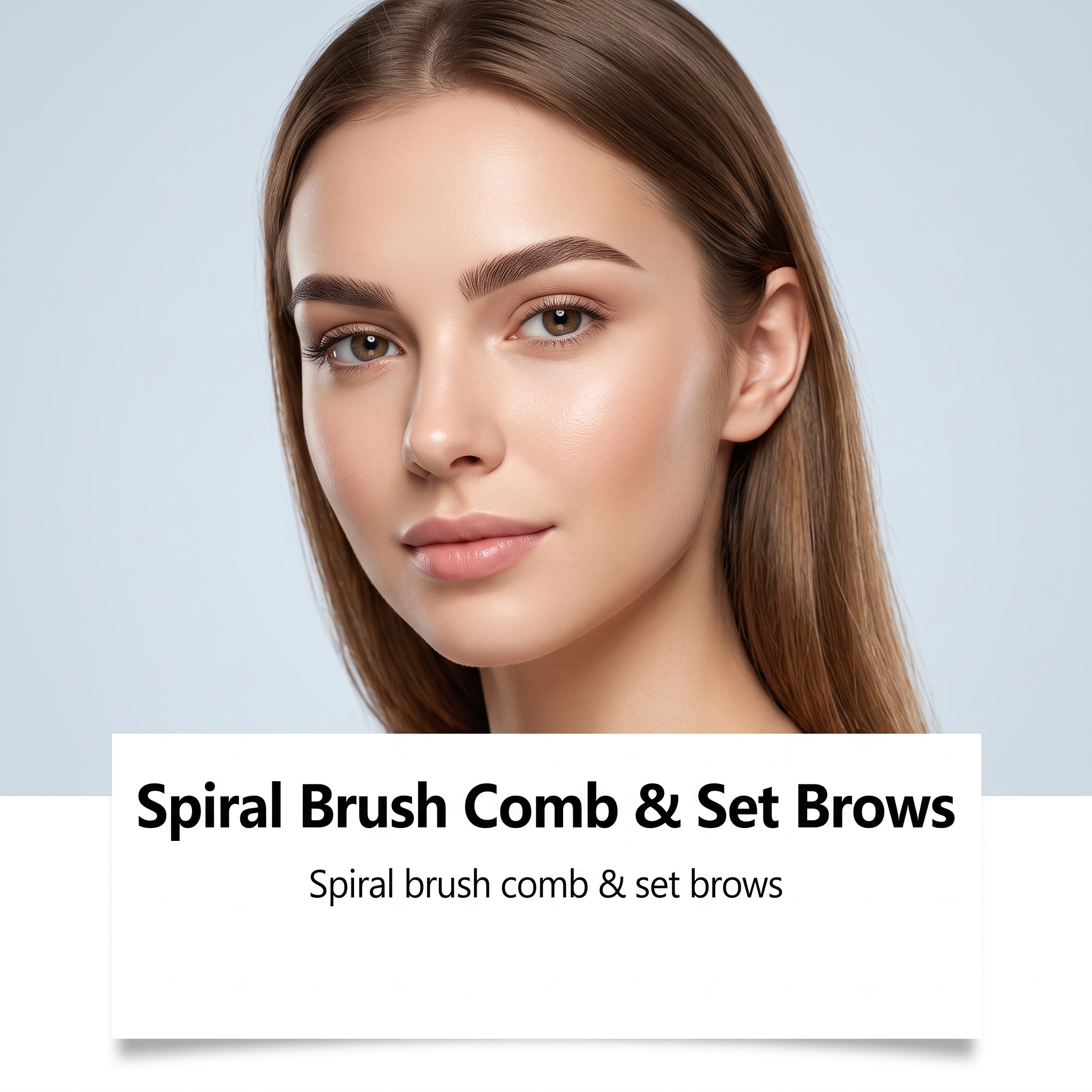 Dual Head 3D Eyebrow Pencil Light Brown Daily Outline Individual Hair Natural Color Stereo Smooth Eyebrow Tool