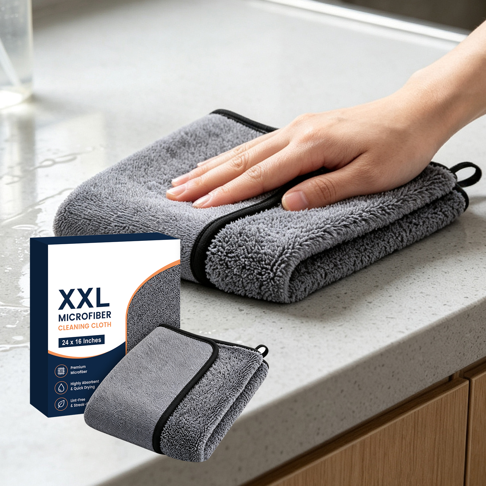 Cleaning Cloth Household Kitchen Countertop Glass Doors Windows Furniture Stain Wiping Multifunctional Double Sided Rag