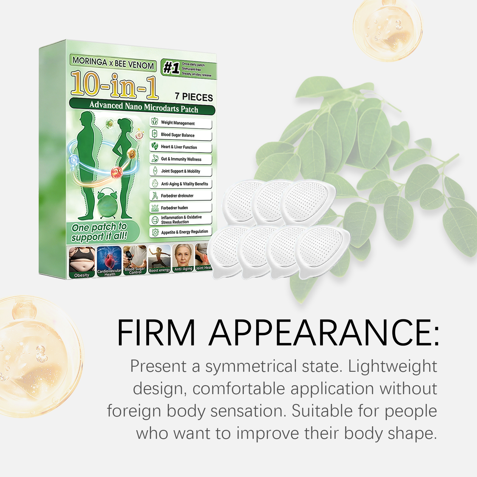 Body Care Patches Gentle Nurture Skin Breathable Comfortable Skin‑Friendly Lightweight Daily Body Care Application  