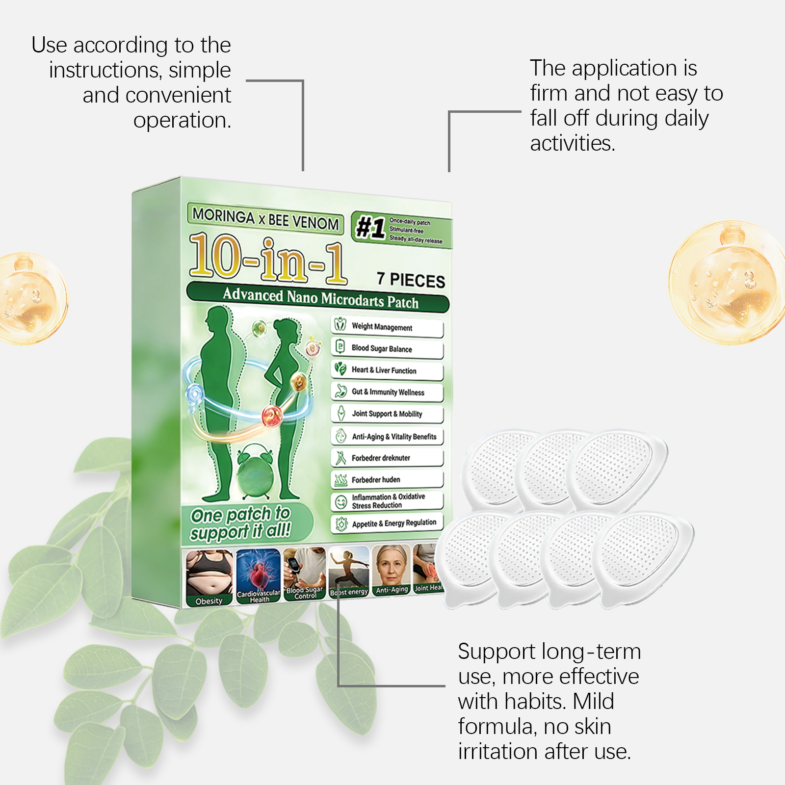 Body Care Patches Gentle Nurture Skin Breathable Comfortable Skin‑Friendly Lightweight Daily Body Care Application  