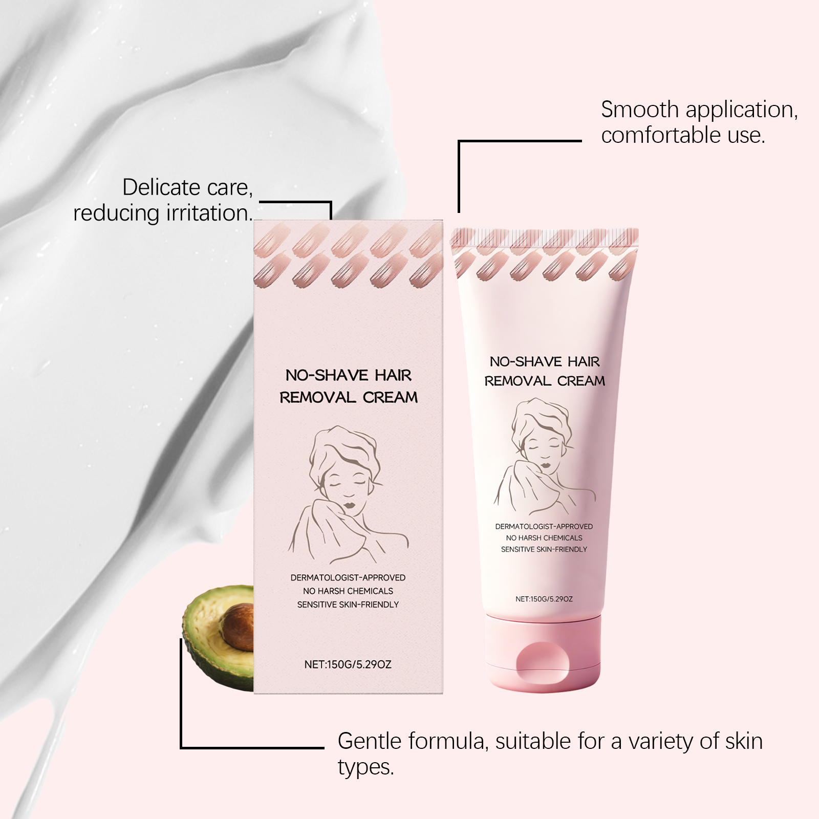 Body Hair Removal Cream Mild Cleansing Nourishing Smoothing Delicate Daily Care For Body Skin