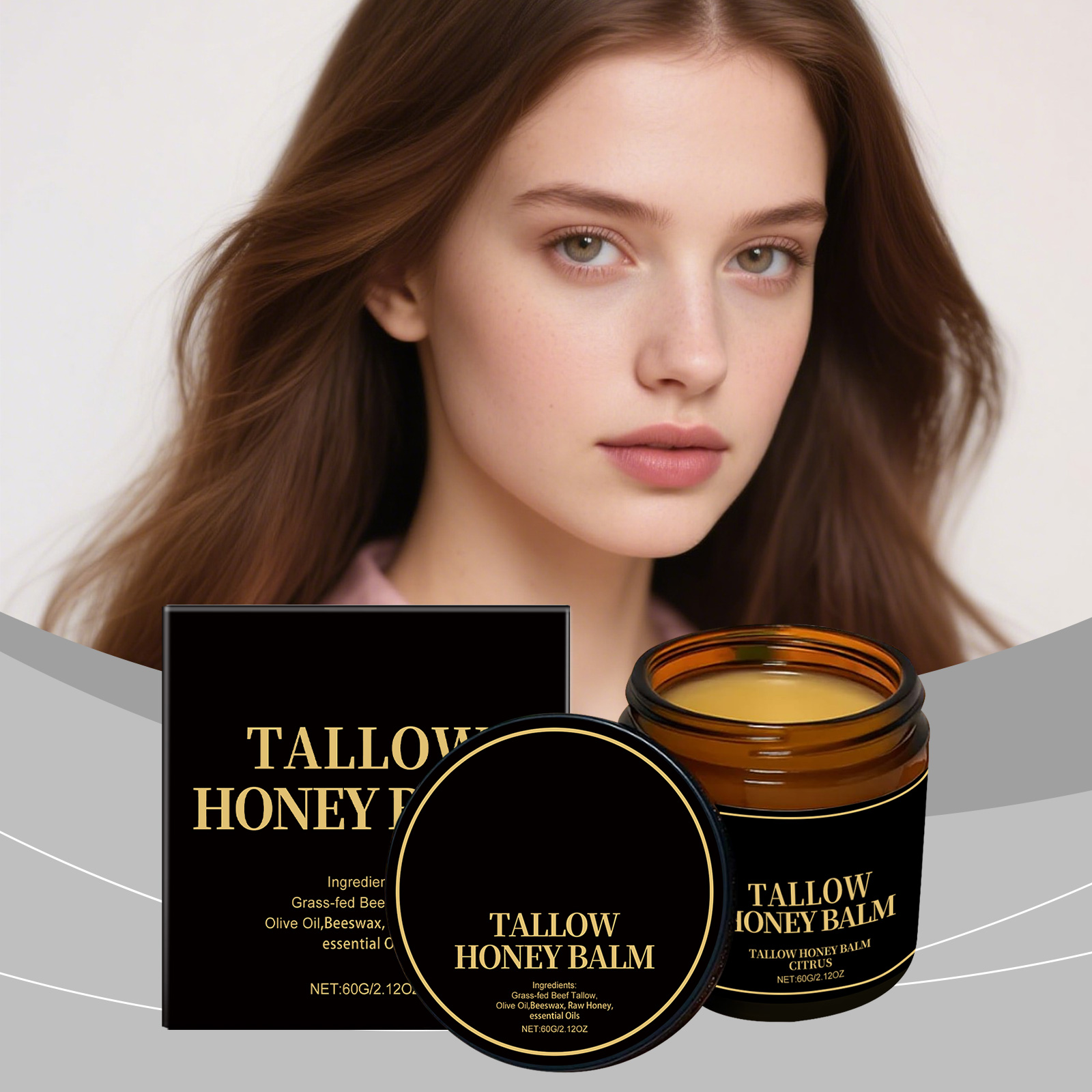 Tallow Honey Nourishing Skin Cream Gentle Moisturizing Soft Hydrating For Daily Body Skin Care