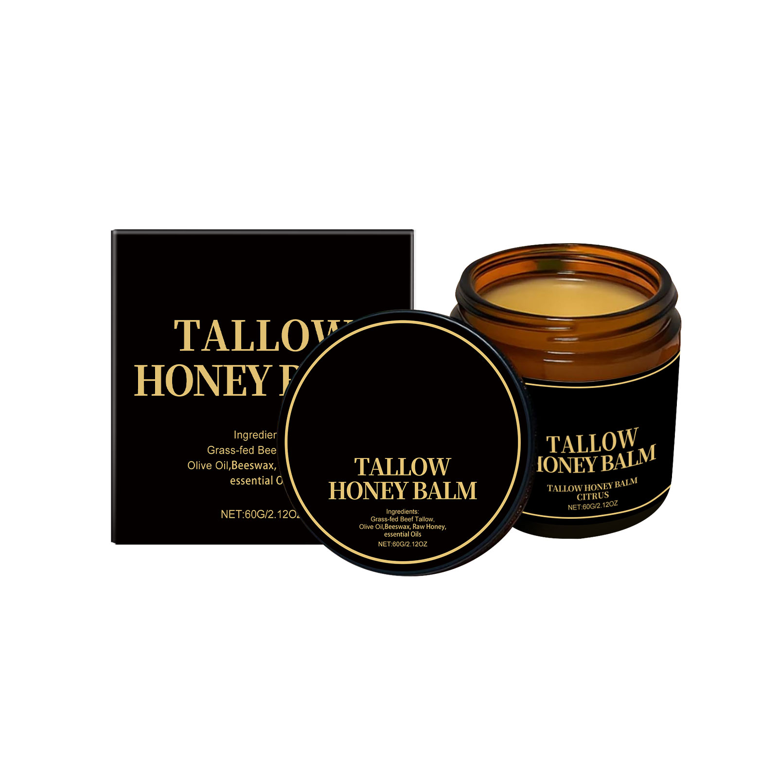 Tallow Honey Nourishing Skin Cream Gentle Moisturizing Soft Hydrating For Daily Body Skin Care