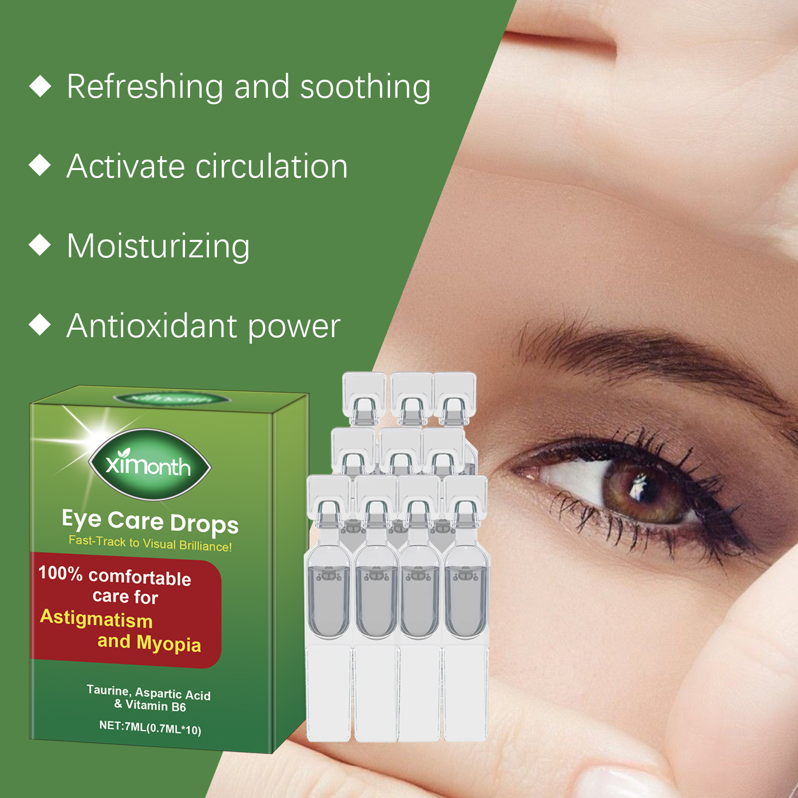 Eye Care Drops Hydrating Moisturizing Gentle Nourishing Relieving Dry Eye Skin Care Liquid