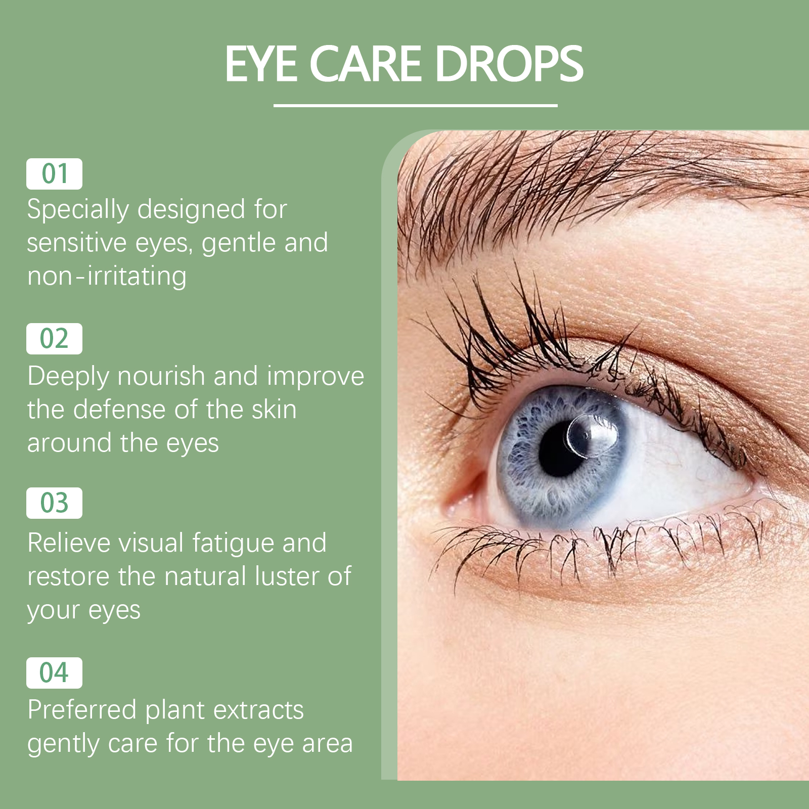 Eye Care Drops Hydrating Moisturizing Gentle Nourishing Relieving Dry Eye Skin Care Liquid