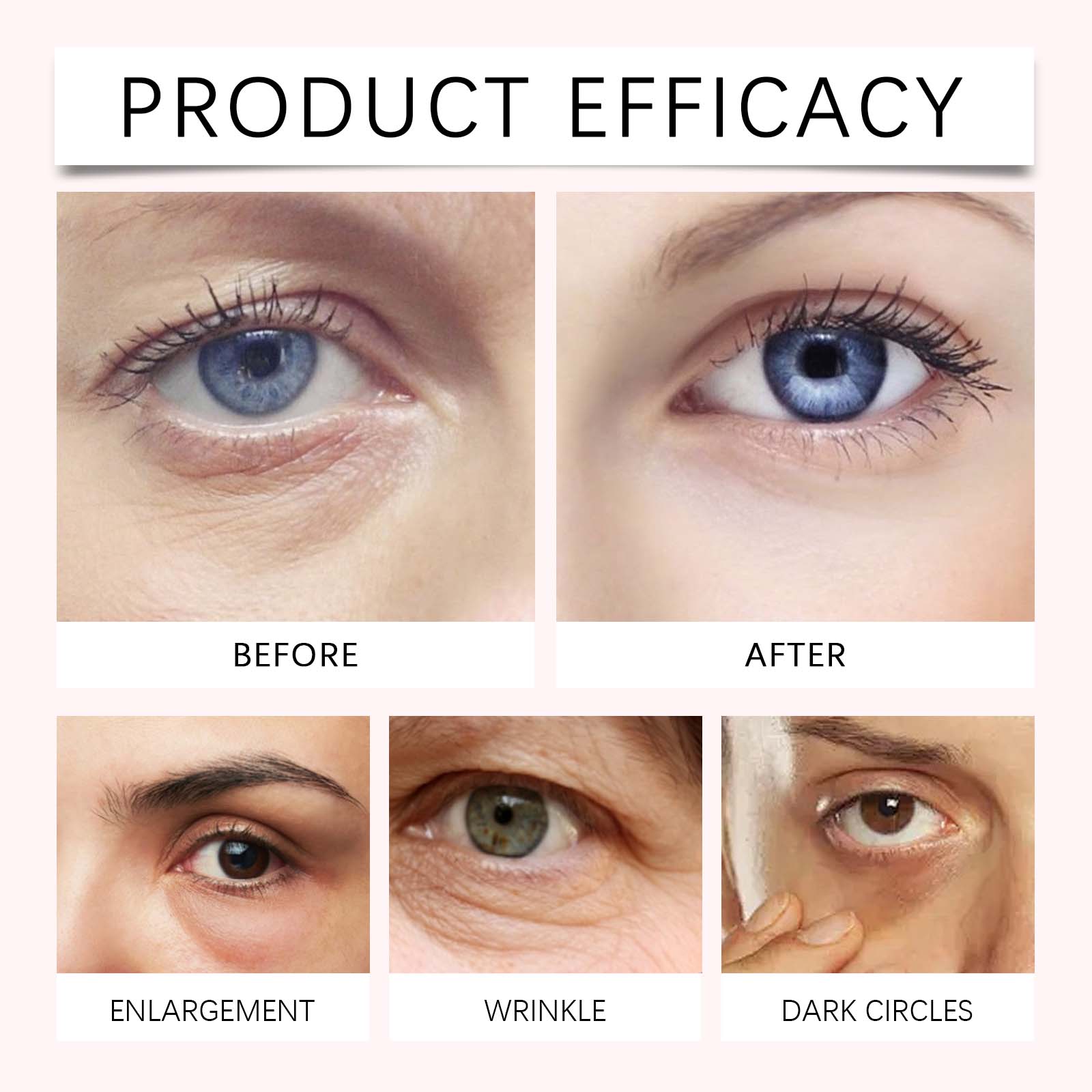 Pink Peptide Eye Cream Mildly Moisturizing Improve Eye Fine Lines Hydrating Elastic Eye Cream