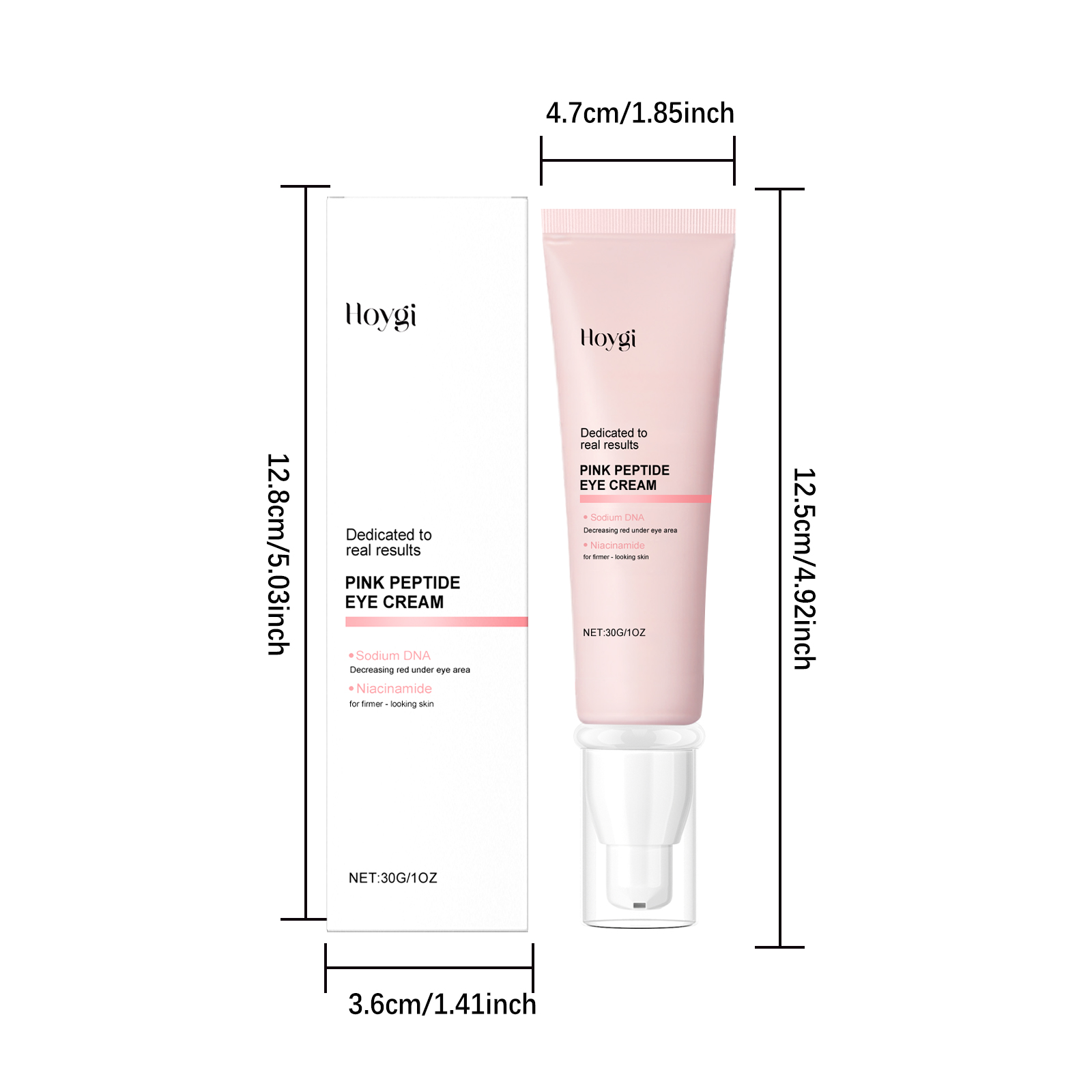 Pink Peptide Eye Cream Mildly Moisturizing Improve Eye Fine Lines Hydrating Elastic Eye Cream