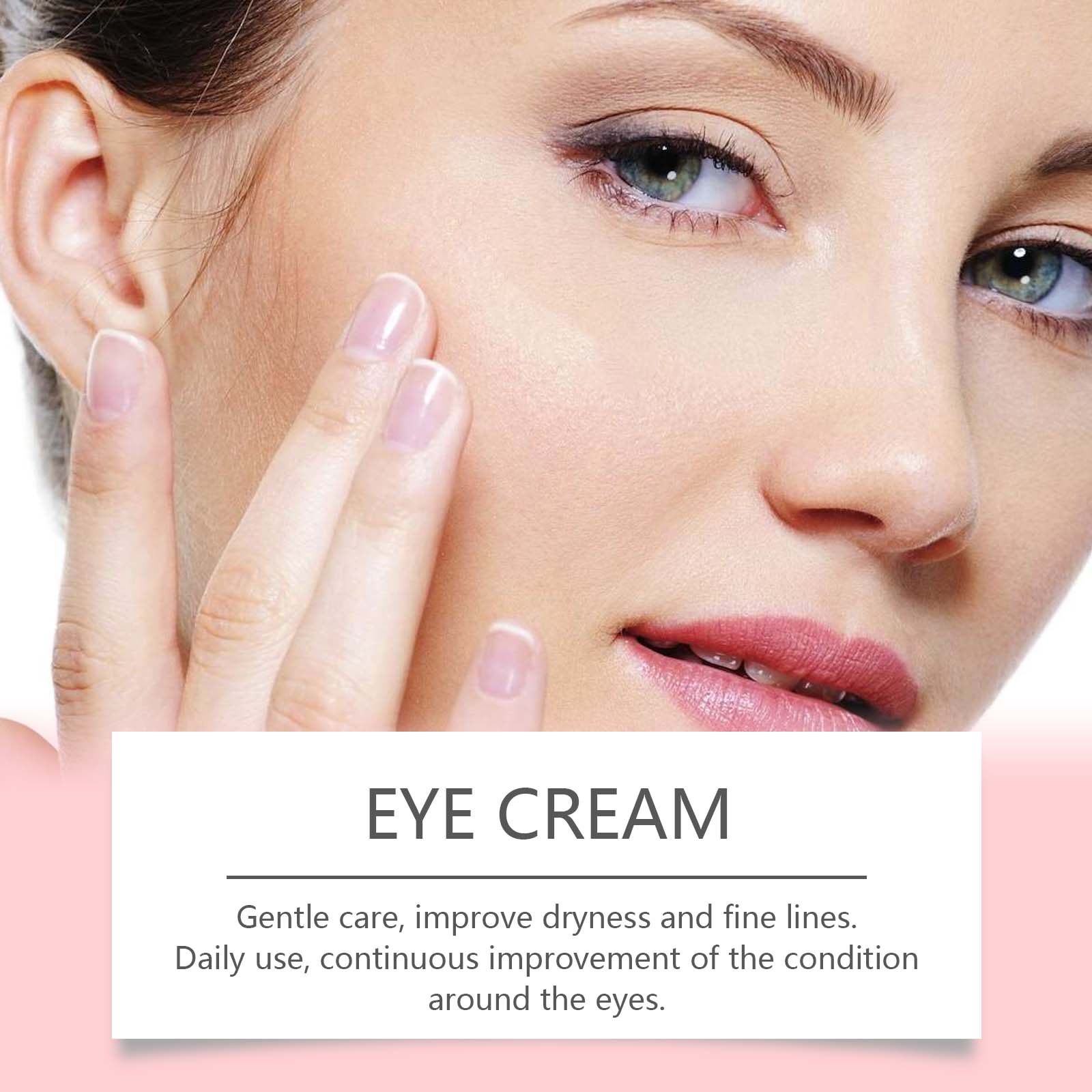 Pink Peptide Eye Cream Mildly Moisturizing Improve Eye Fine Lines Hydrating Elastic Eye Cream