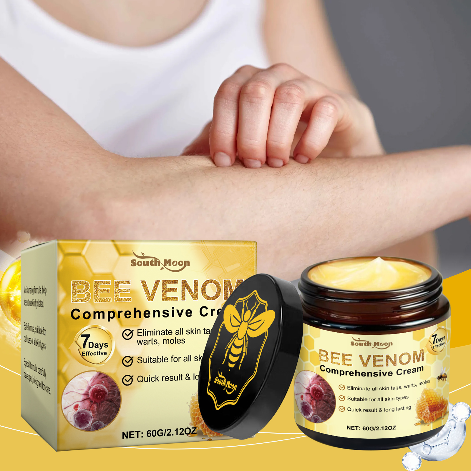 Bee Venom Skin Care Cream Gentle Nourish Relieve Dry Discomfort Skin Body Care Lotion