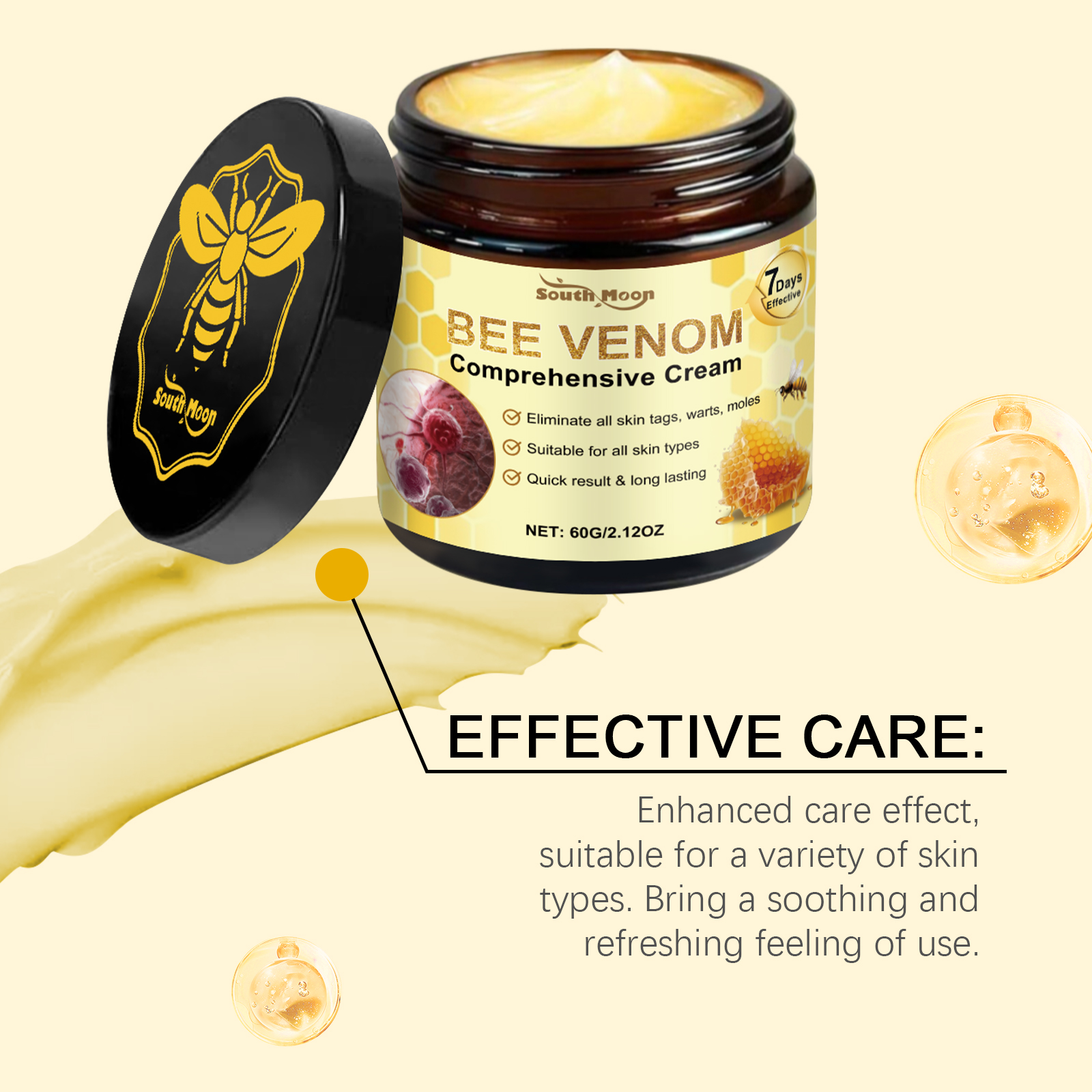 Bee Venom Skin Care Cream Gentle Nourish Relieve Dry Discomfort Skin Body Care Lotion