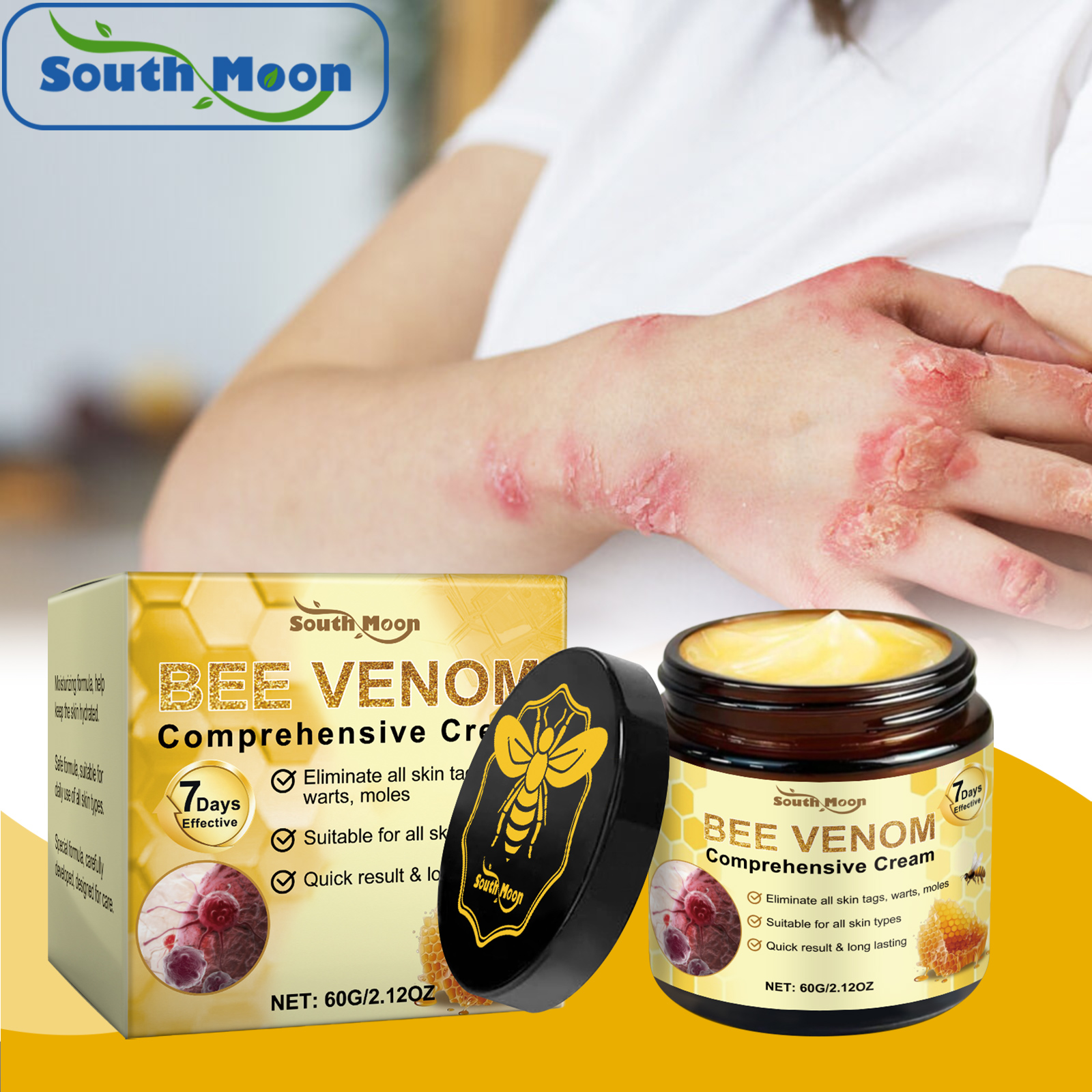 Bee Venom Skin Care Cream Gentle Nourish Relieve Dry Discomfort Skin Body Care Lotion