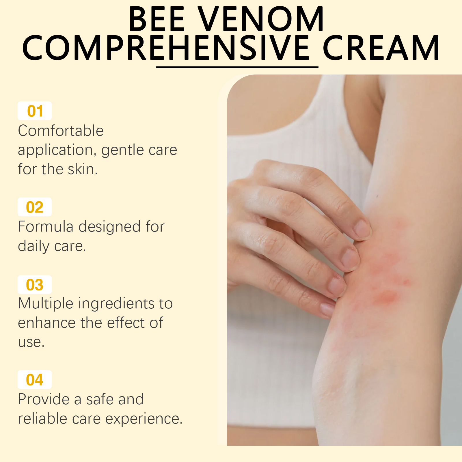 Bee Venom Skin Care Cream Gentle Nourish Relieve Dry Discomfort Skin Body Care Lotion