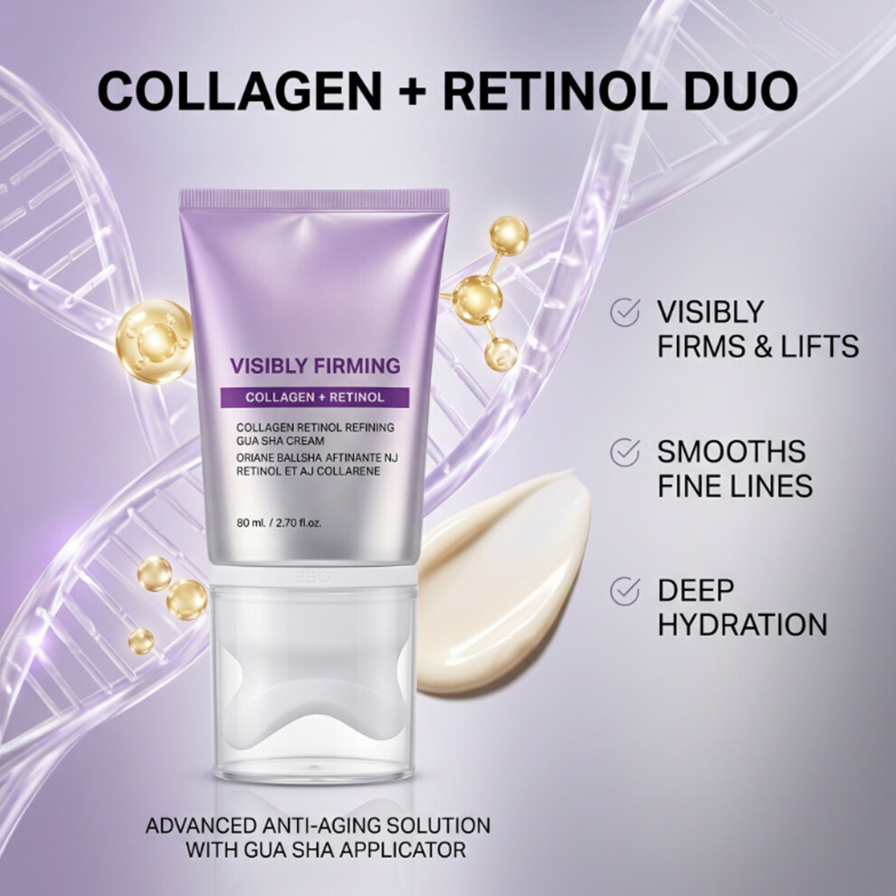80ml Collagen Retinol Refining Gua Sha Cream Tightens And Evens Skin Tone Smooth
