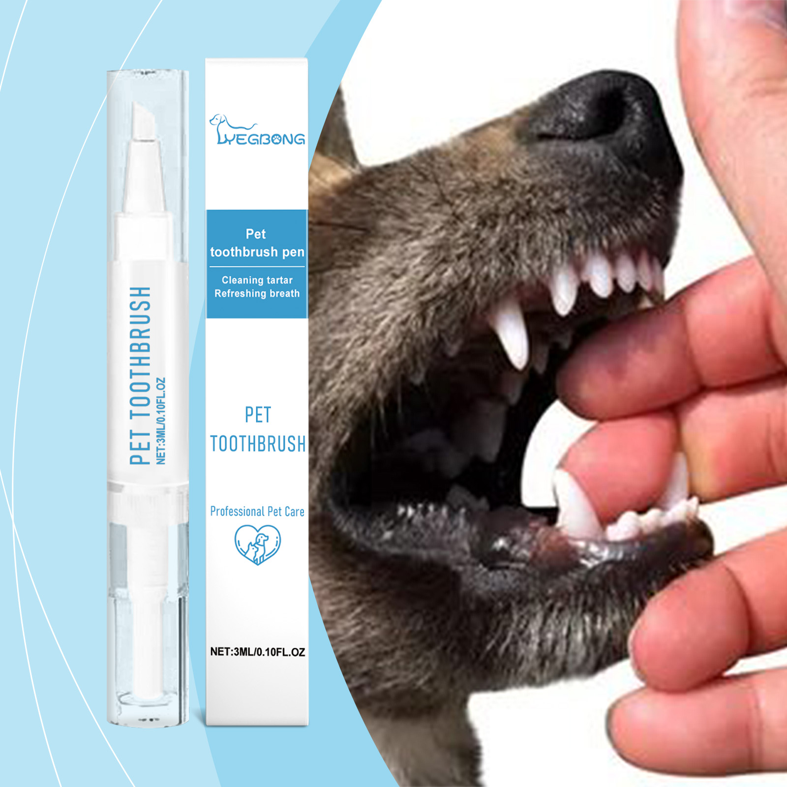 Pet Toothbrush Pen Gentle Oral Cleaning Fresh Breath For Dogs Cats Dental Care Daily Use