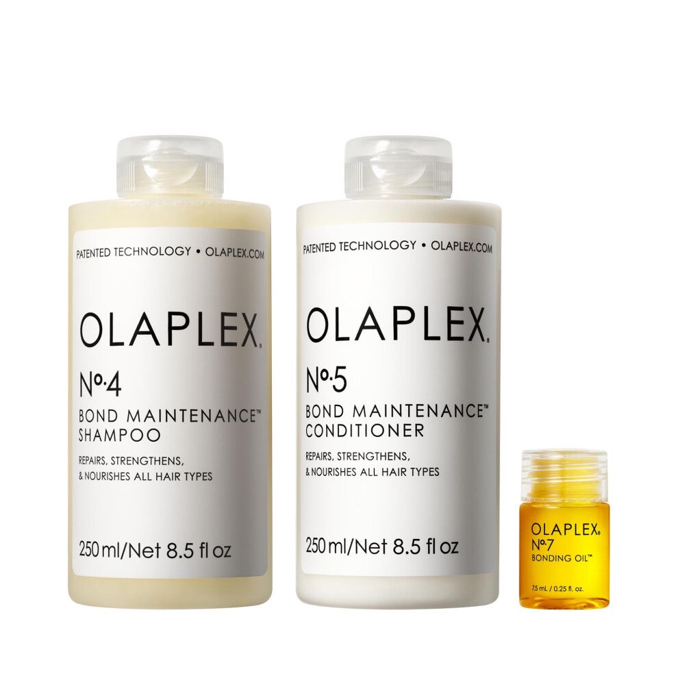 Olaplex Wash and Shine Kit - Hair Shampoo Conditioner and Bonding Oil for Shine