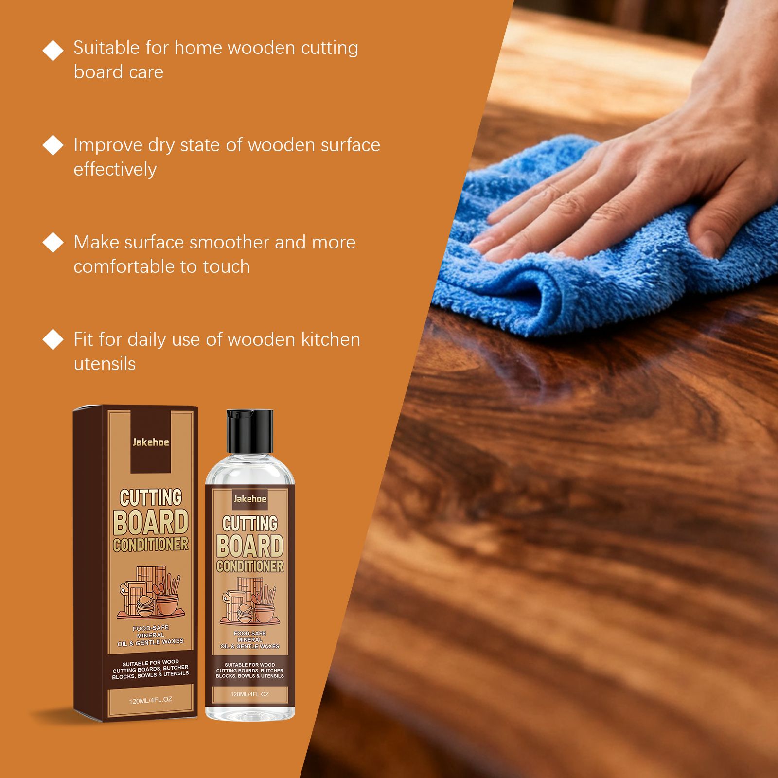 Wood Cutting Board Conditioner Polish For Kitchen Chopping Board Daily Care Moisturizing Smoothing