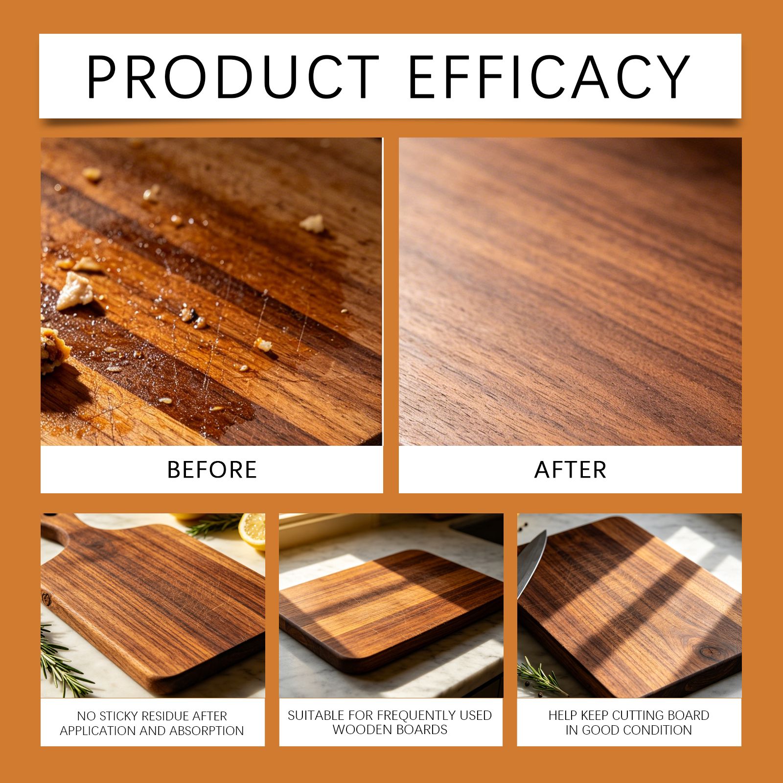 Wood Cutting Board Conditioner Polish For Kitchen Chopping Board Daily Care Moisturizing Smoothing