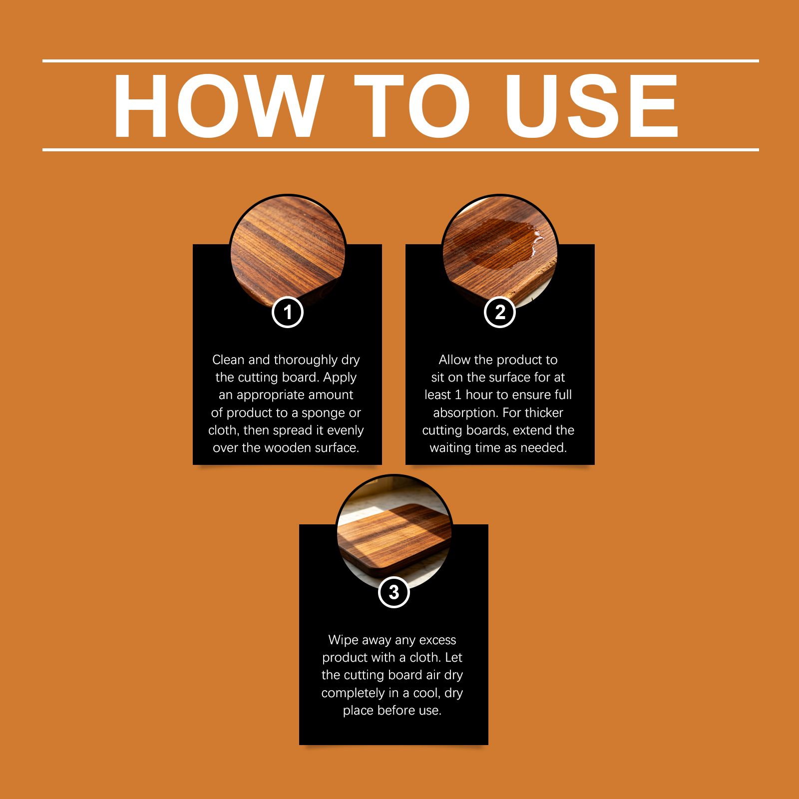 Wood Cutting Board Conditioner Polish For Kitchen Chopping Board Daily Care Moisturizing Smoothing