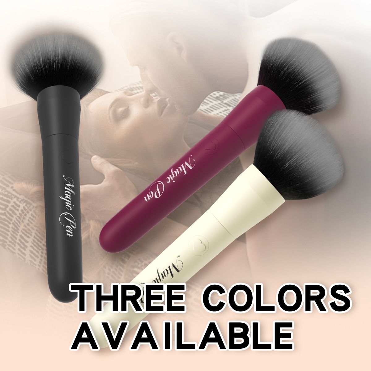 (Red) Brush Vibrator Sex Toys For Women Portable Masturbator Adult Toy Breast Teasing Vibrating Wand Clitoral Stimulator