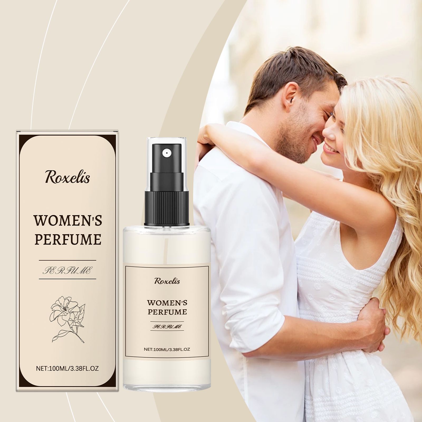 Women Floral Charm Perfume Jasmine Fresh Long Lasting Portable For Daily Wear