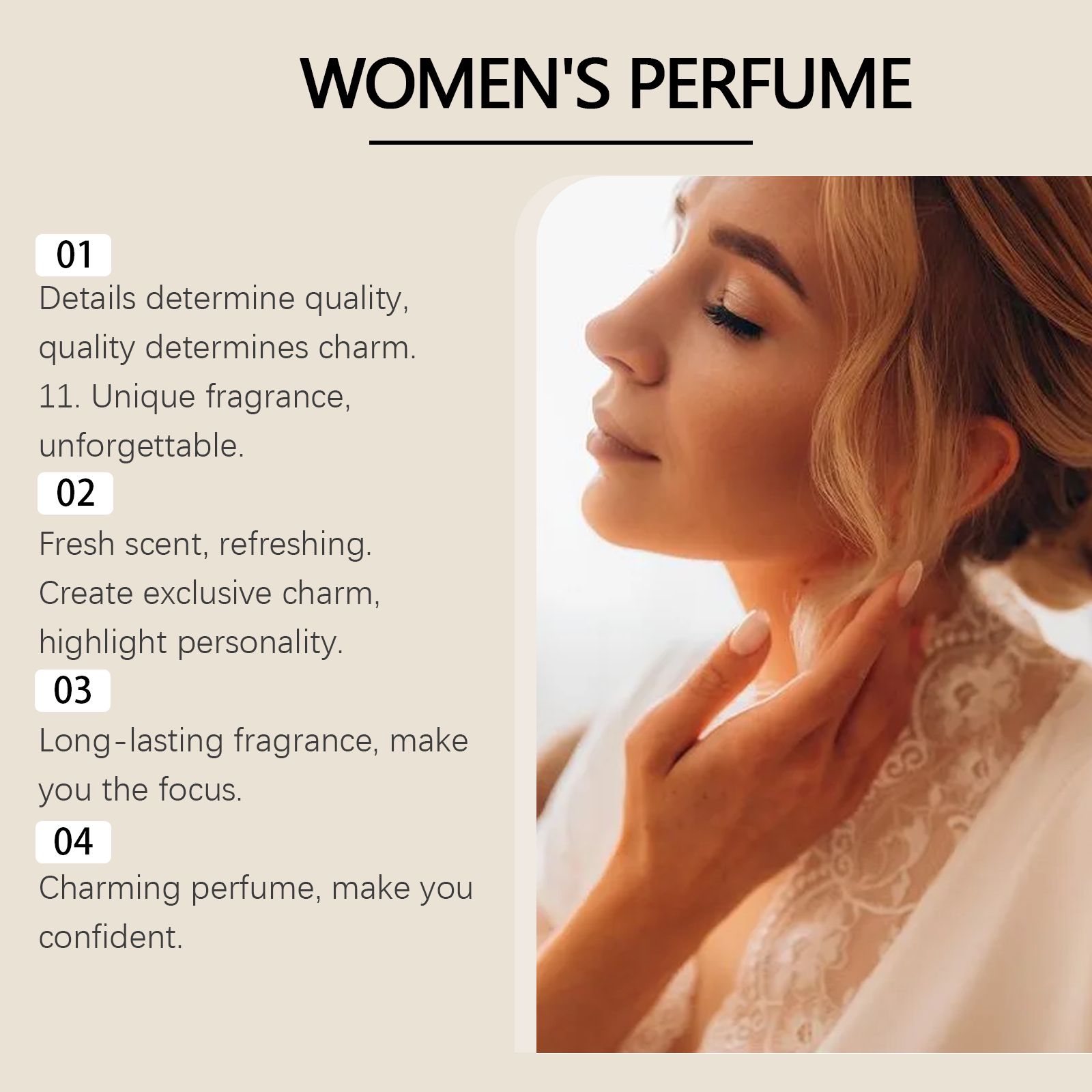 Women Floral Charm Perfume Jasmine Fresh Long Lasting Portable For Daily Wear