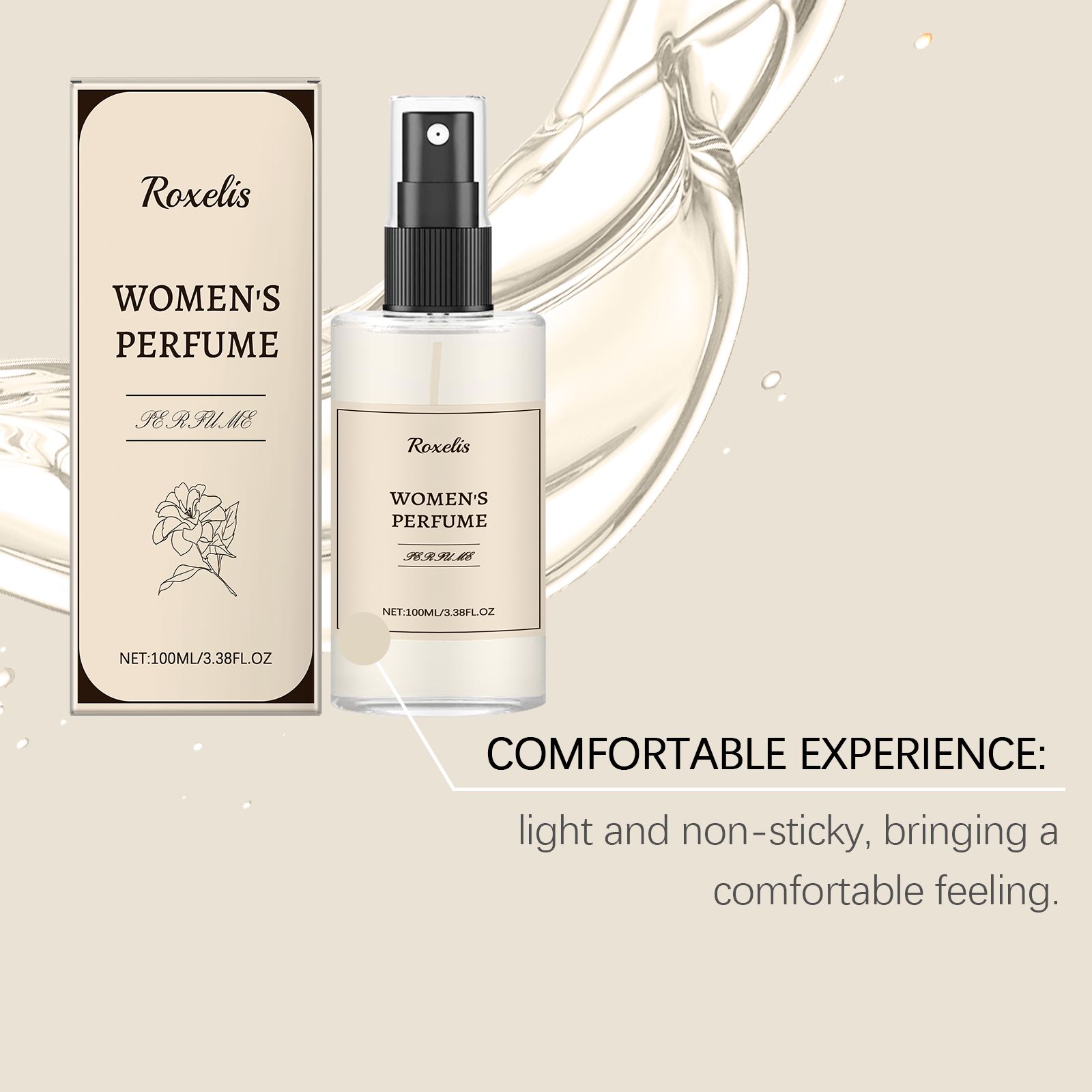 Women Floral Charm Perfume Jasmine Fresh Long Lasting Portable For Daily Wear