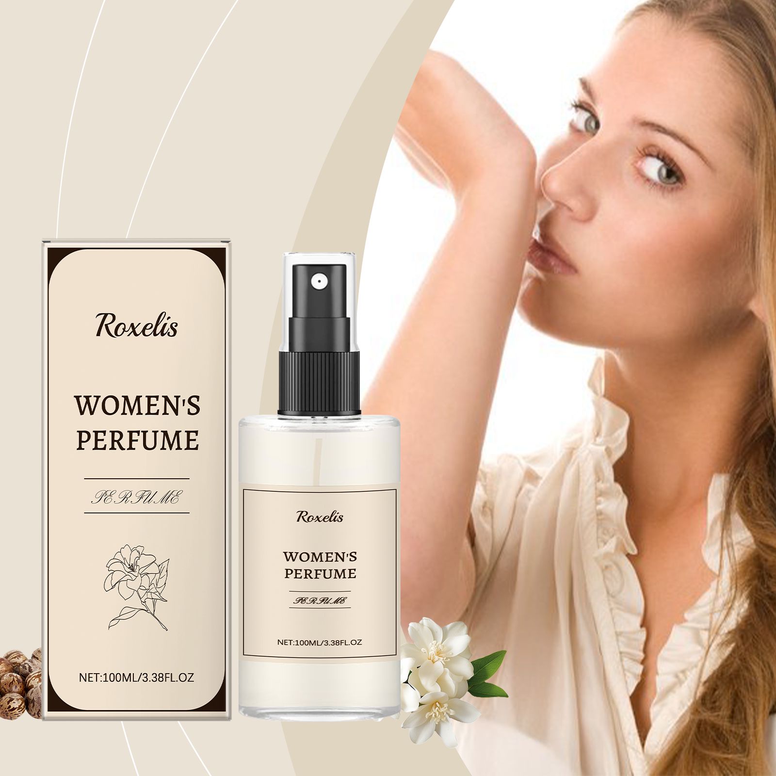 Women Floral Charm Perfume Jasmine Fresh Long Lasting Portable For Daily Wear