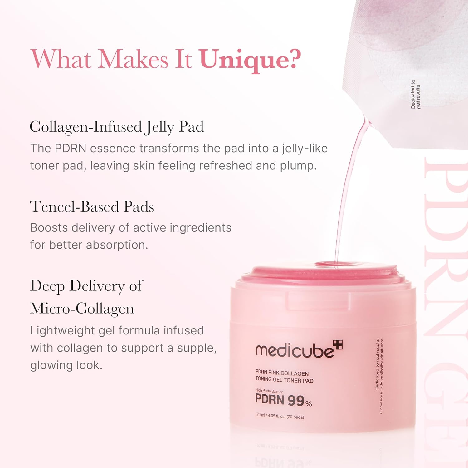 medicube Salmon DNA PDRN Pink Collagen Toning Gel Toner Pads Jelly Pad Niacinamide Madecassoside Retinol Soothing Radiance Uneven Skin Tone Korean Skin Care