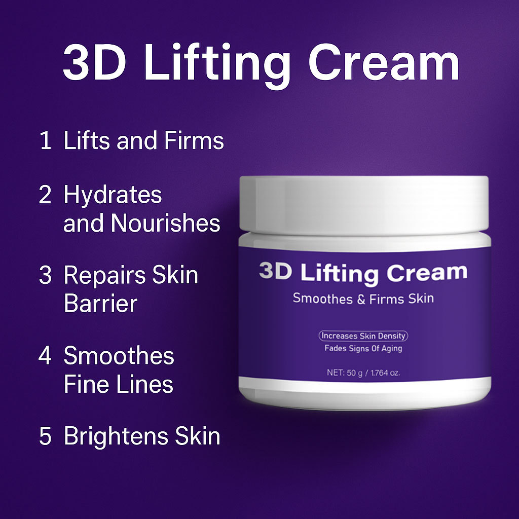 3D Lifting Cream For Face Firming Contouring And Shaping Skin Tightening And Anti Gravity Moisturizer 50g