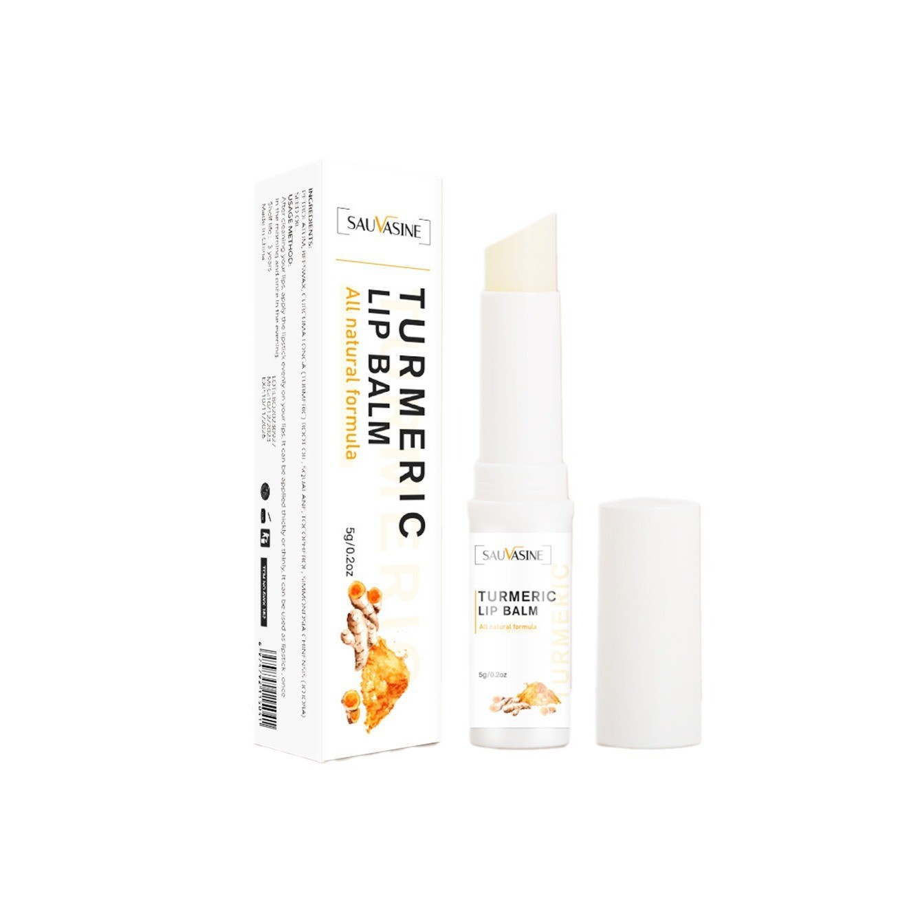 Turmeric Lip Balm Dark Lip Corrector Moisturising Repair for Smooth Hydrated Lips Daily Care Natural