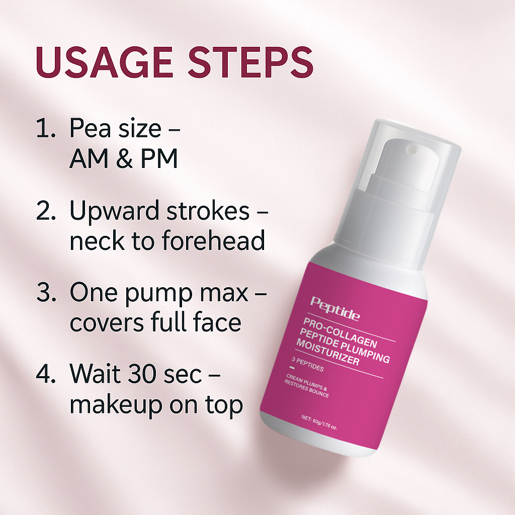 Collagen Peptide Plumping Facial Moisturizing Cream For Firming Hydrating And Daily Anti Aging Skin Care 50g