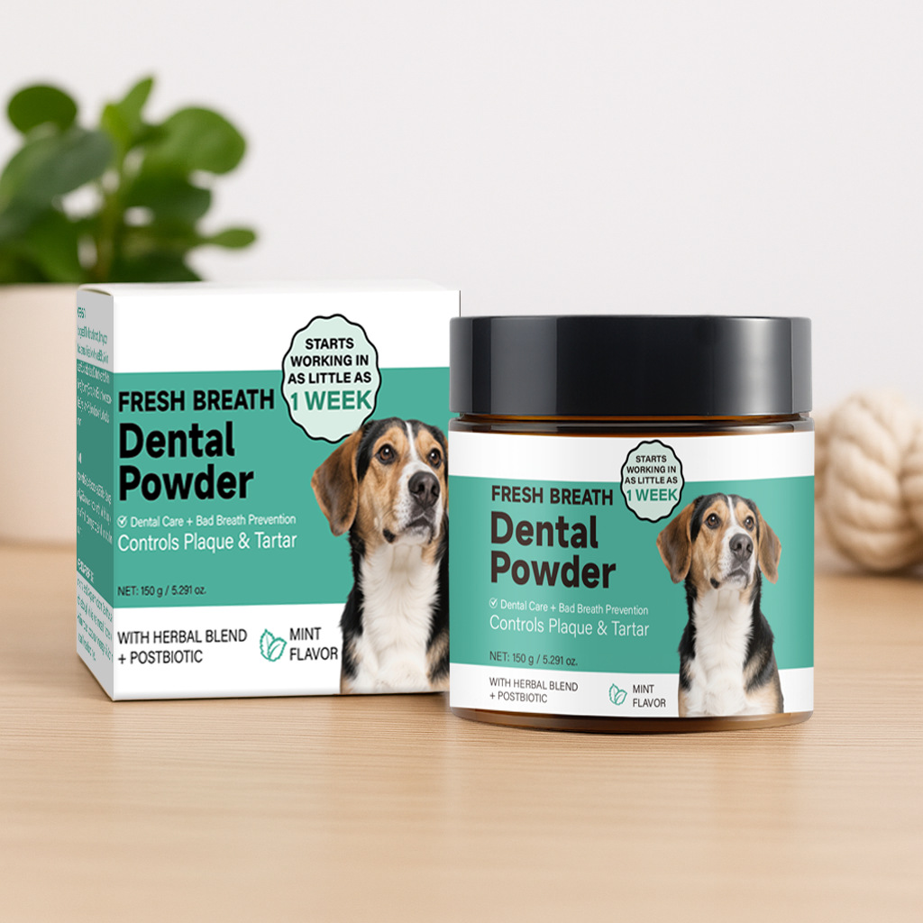 Dog Breath Freshener Dental Powder Teeth Cleaning Oral Care For Pet Bad Breath Prevention Daily Hygiene 150g