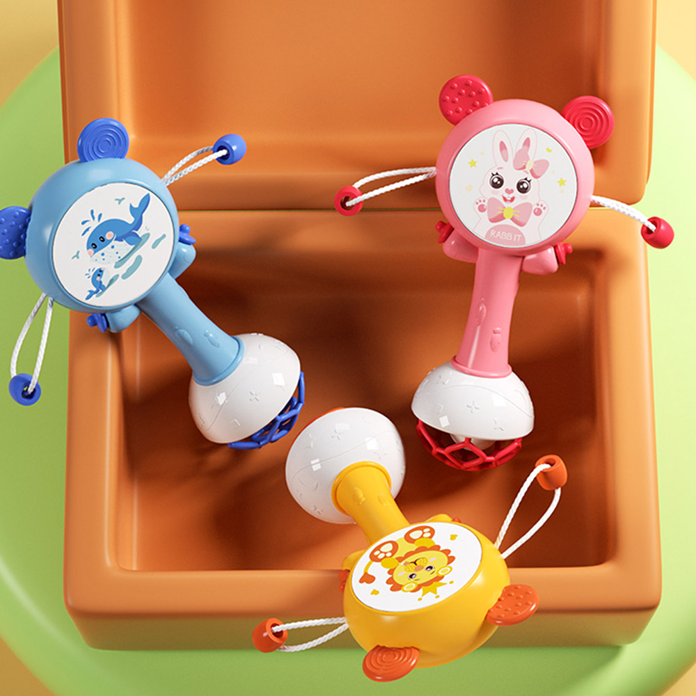 (PK) Baby Rattle Toys Teether Hand Bells Mobile Infant Stop Weep Tear Rattles Early Educational Toy for Newborn Gifts 0-18M
