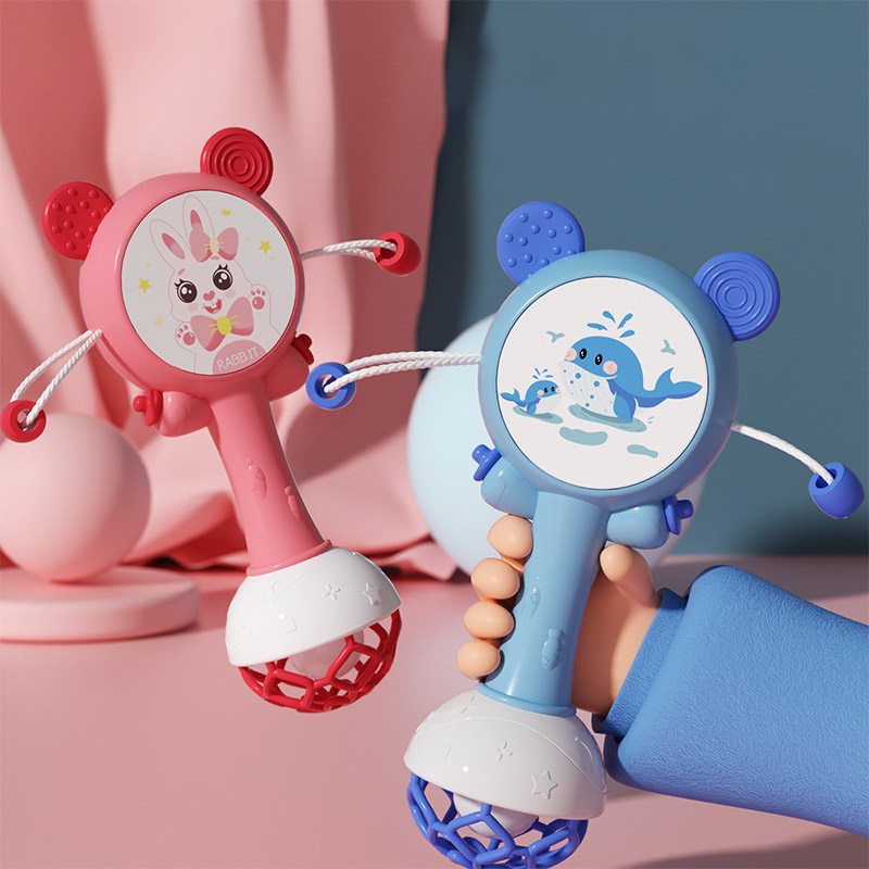 (PK) Baby Rattle Toys Teether Hand Bells Mobile Infant Stop Weep Tear Rattles Early Educational Toy for Newborn Gifts 0-18M