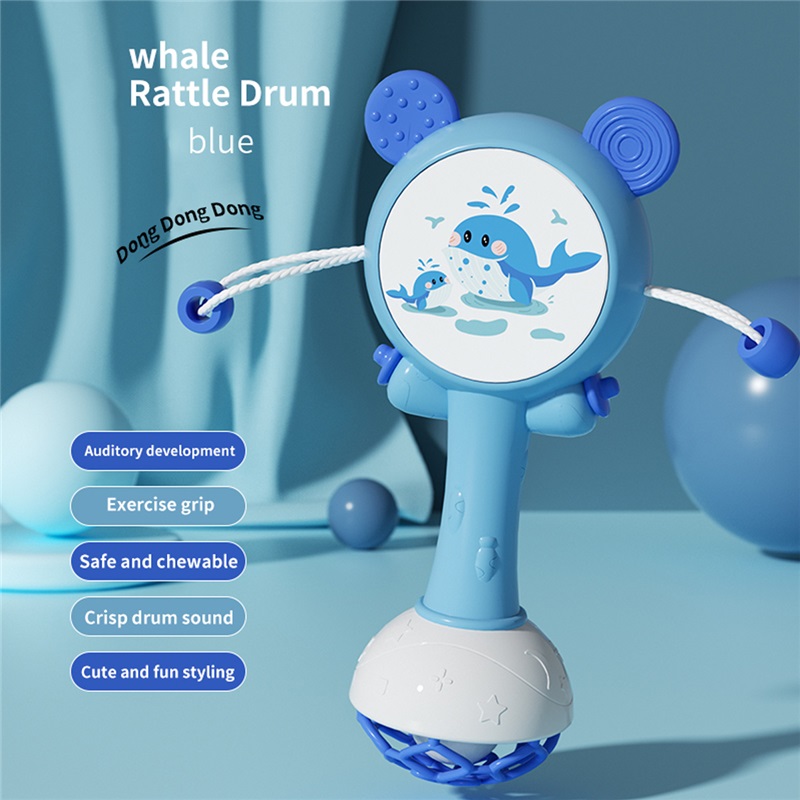 (PK) Baby Rattle Toys Teether Hand Bells Mobile Infant Stop Weep Tear Rattles Early Educational Toy for Newborn Gifts 0-18M