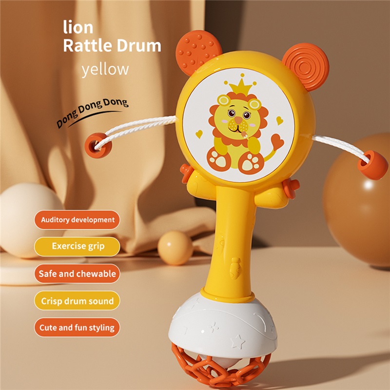 (PK) Baby Rattle Toys Teether Hand Bells Mobile Infant Stop Weep Tear Rattles Early Educational Toy for Newborn Gifts 0-18M