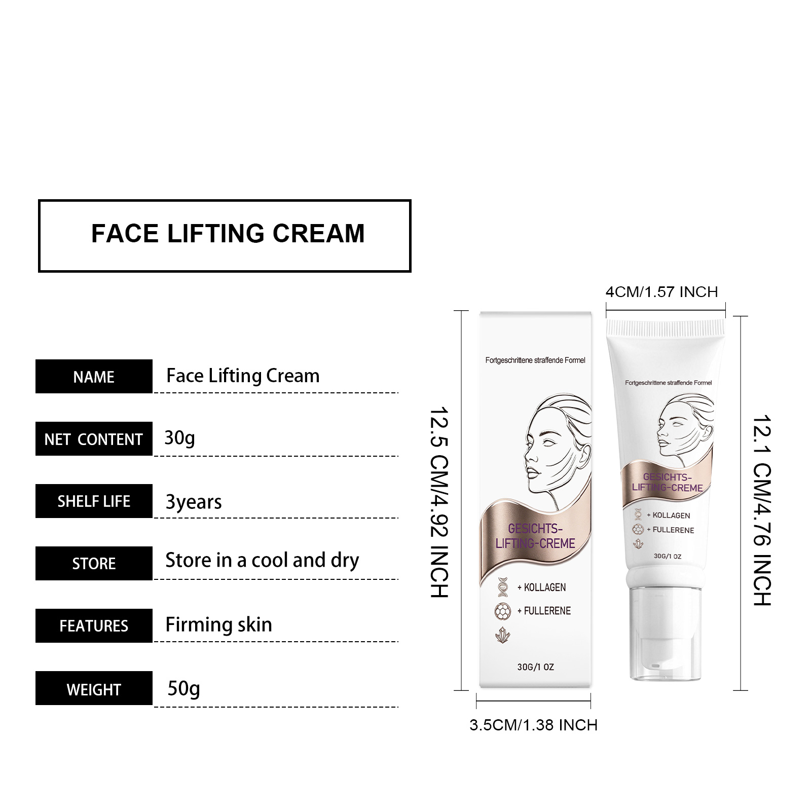 Facial Care Cream Gentle Hydrate Moisturize Elastic Smooth Bright Daily Nourish Face Skin Soft Fine Tender