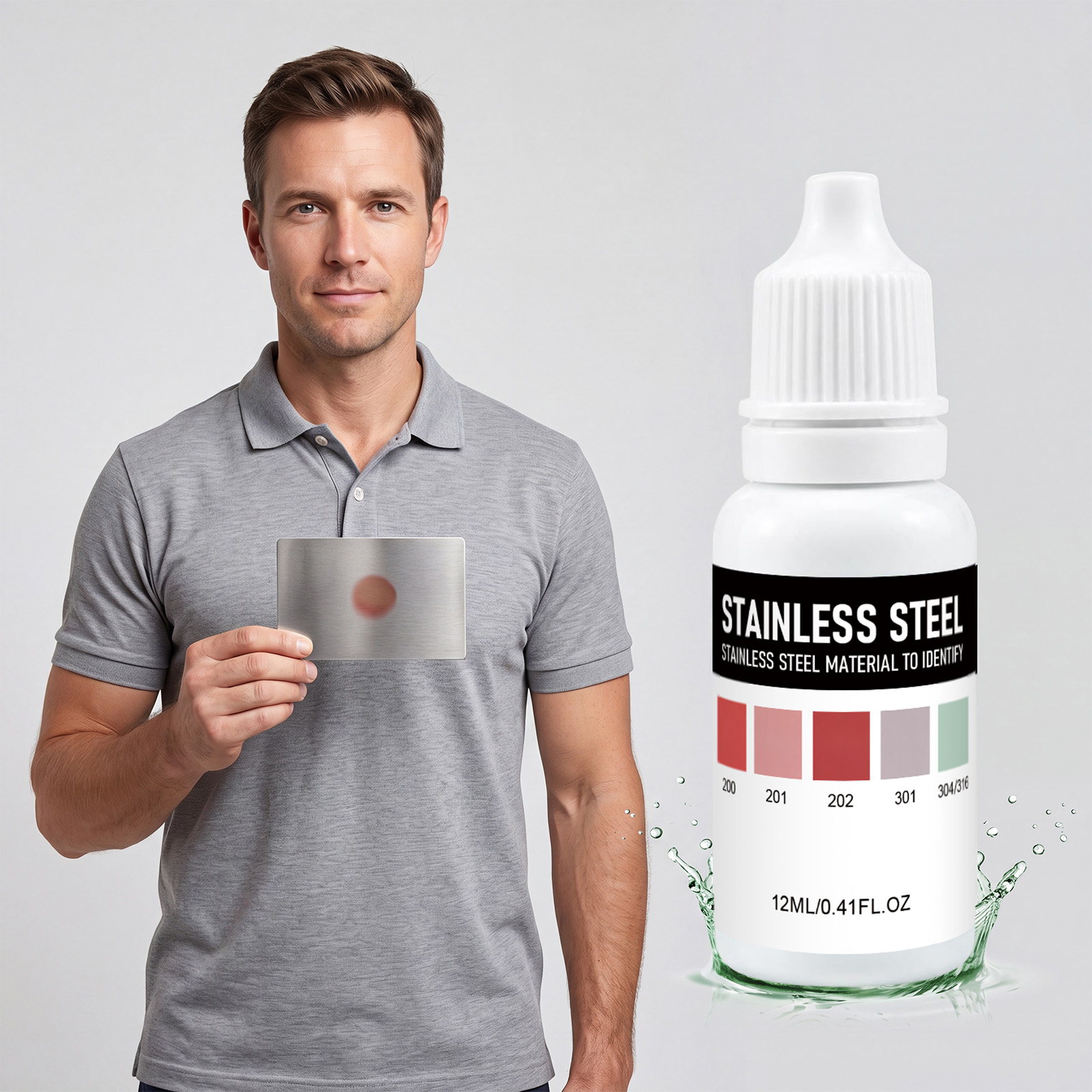 Stainless Steel Identification Liquid Hardware Inspection Fast Color Rendering Industrial Household General Daily Test Distinguish Agent