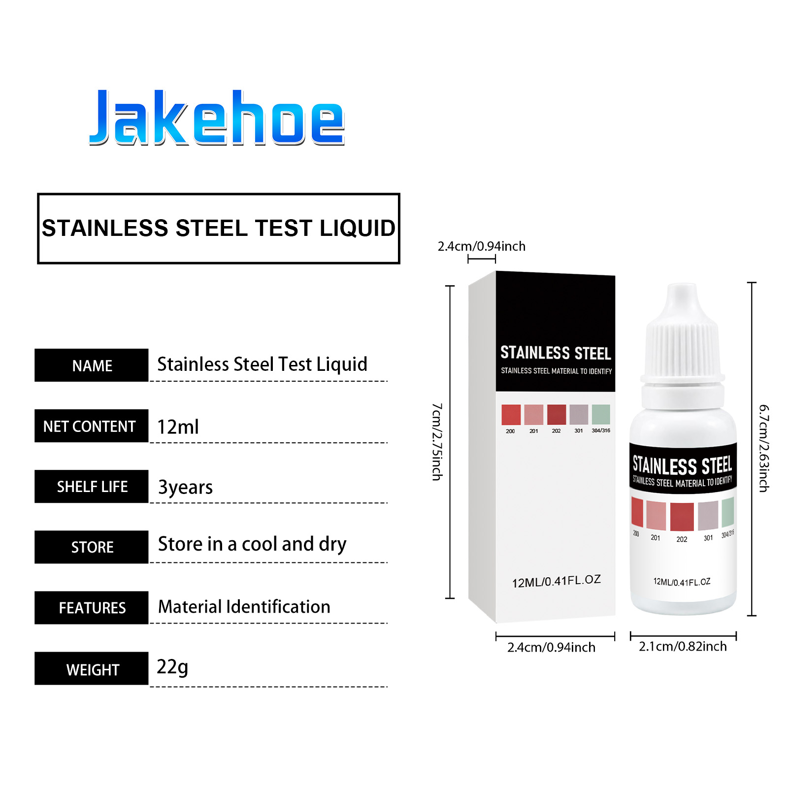 Stainless Steel Identification Liquid Hardware Inspection Fast Color Rendering Industrial Household General Daily Test Distinguish Agent