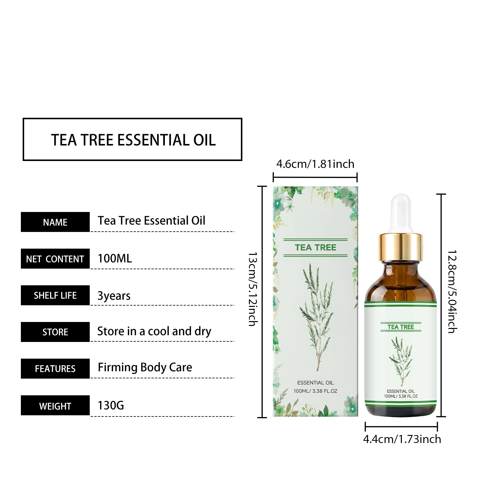 Mild Tea Tree Oil Daily Care Soft Delicate Skin Smooth Comfort Hair Treatment Essence