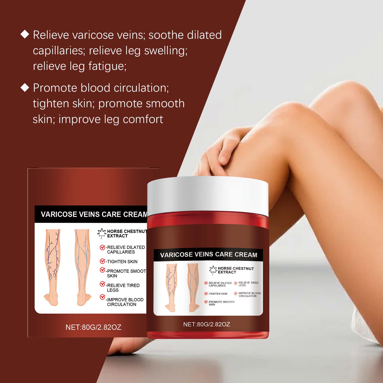 Leg Care Cream Muscle Joint Soothing Office Sitting Calf Daily Comfort Massage Balm